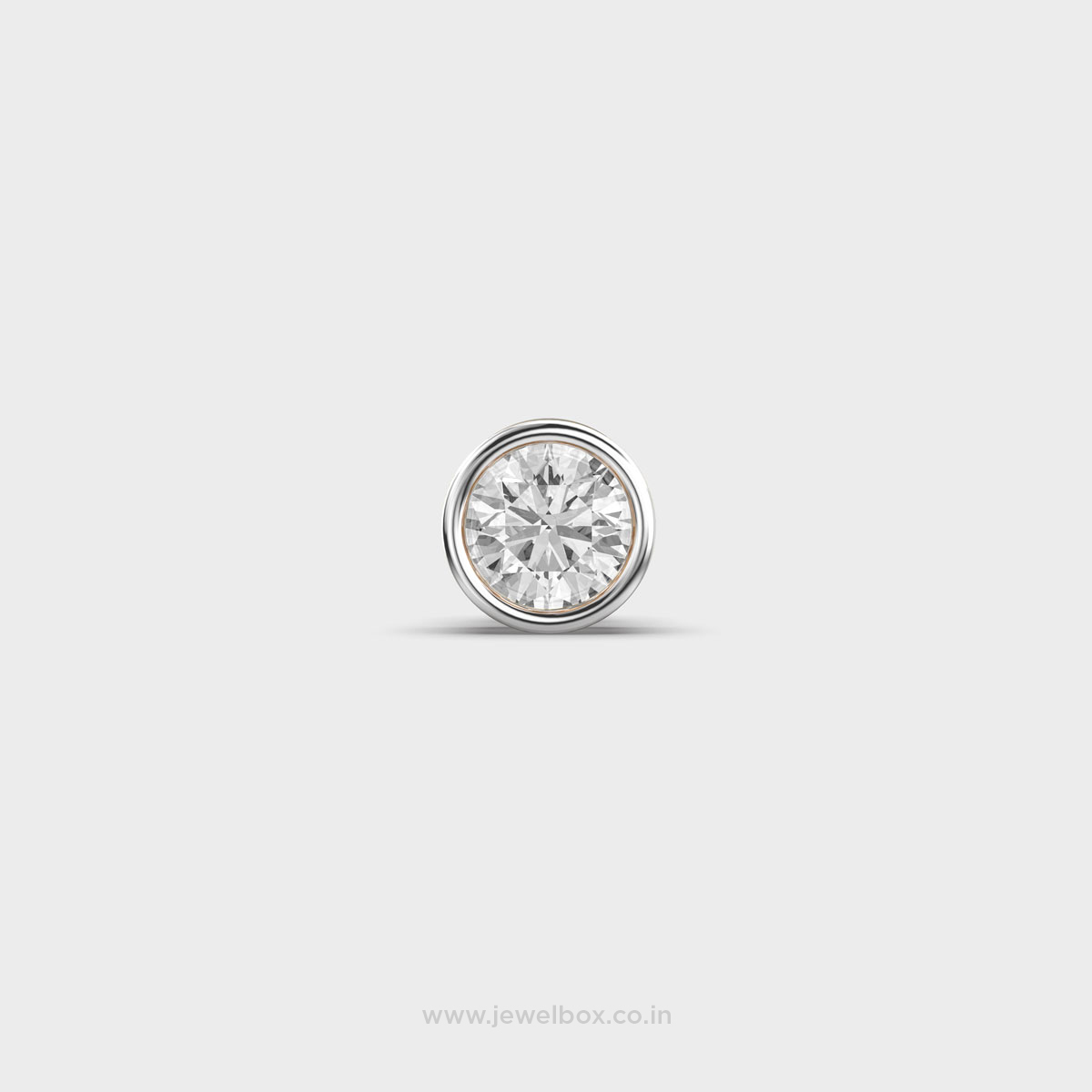 Glimmering Auctor Crest Round Diamond Studs for Men