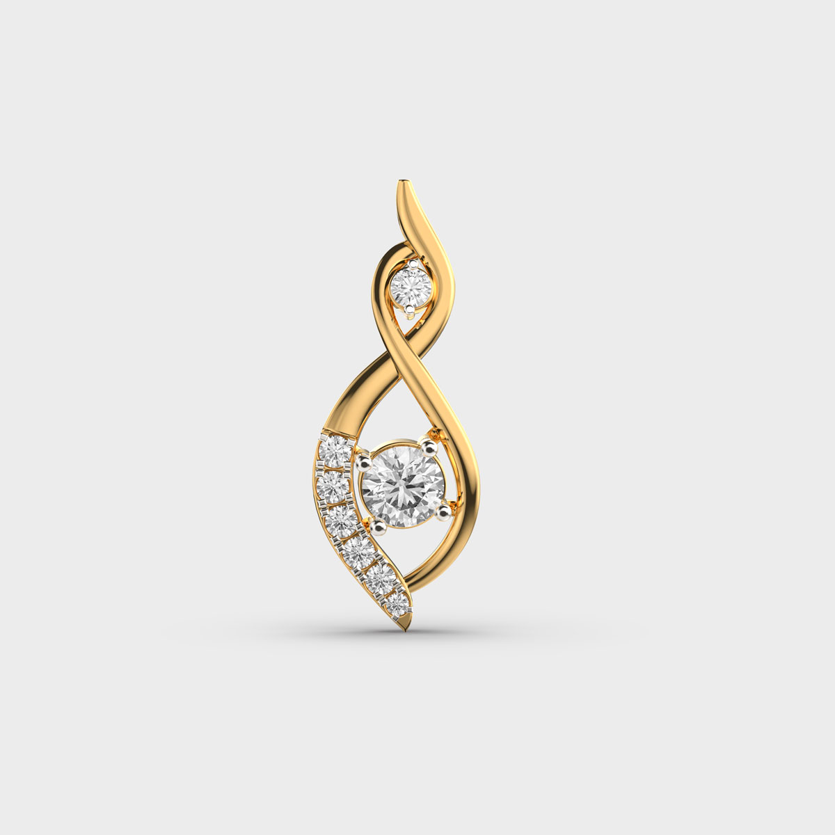 Scintillating Round Diamond Pendant without chain
