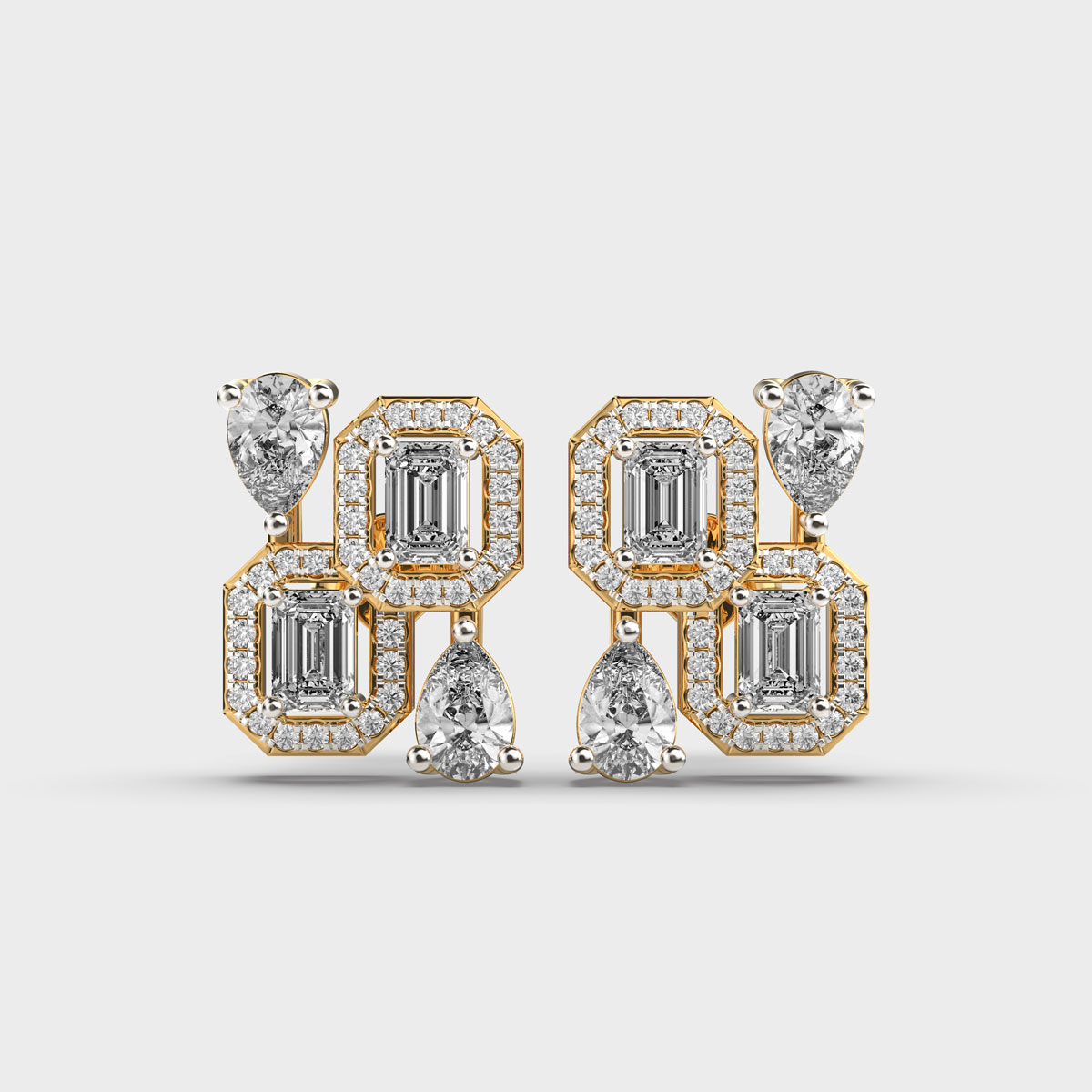 Shining Celeste Mélange Diamond Earrings