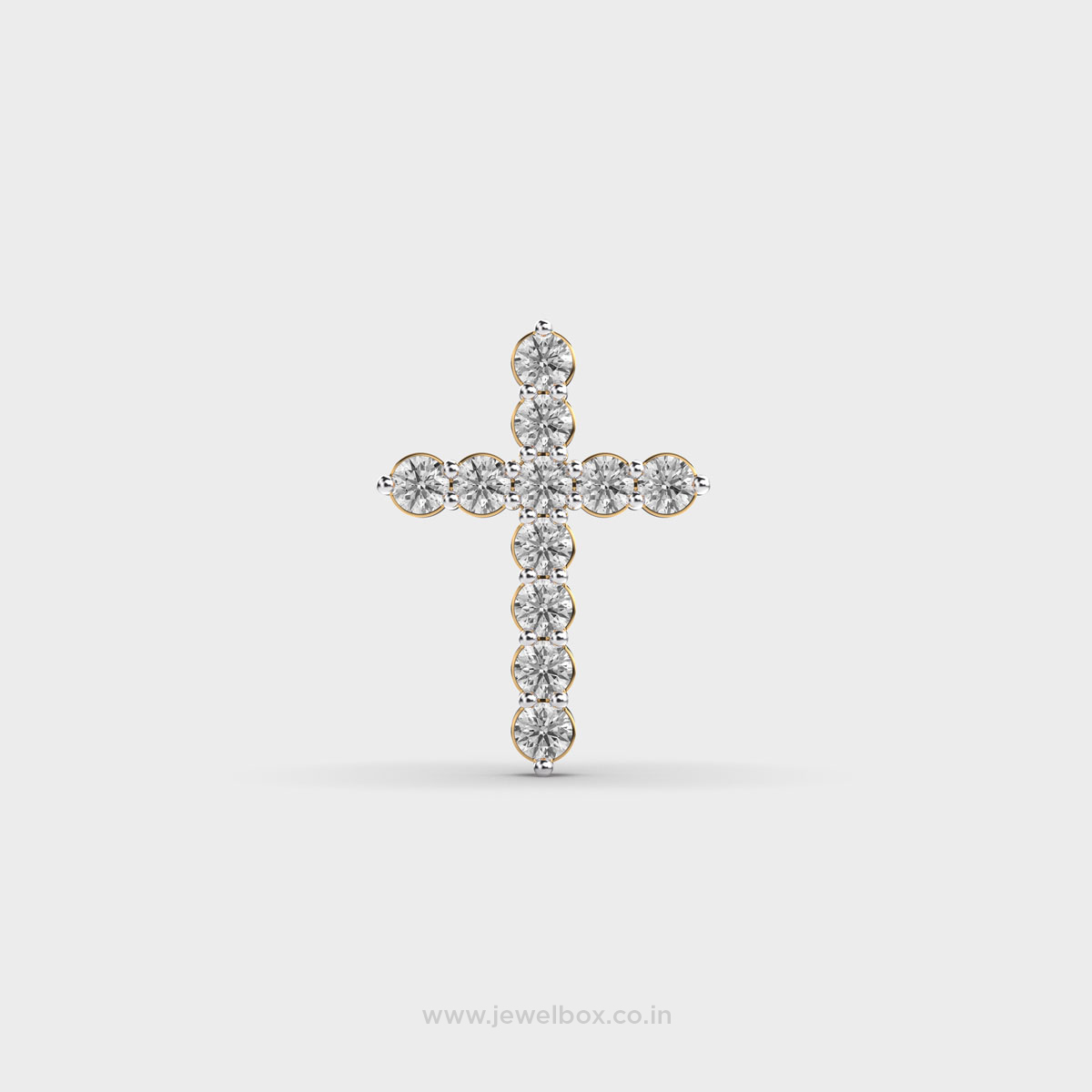 Jesus Cross Diamond Pendant Without Chain