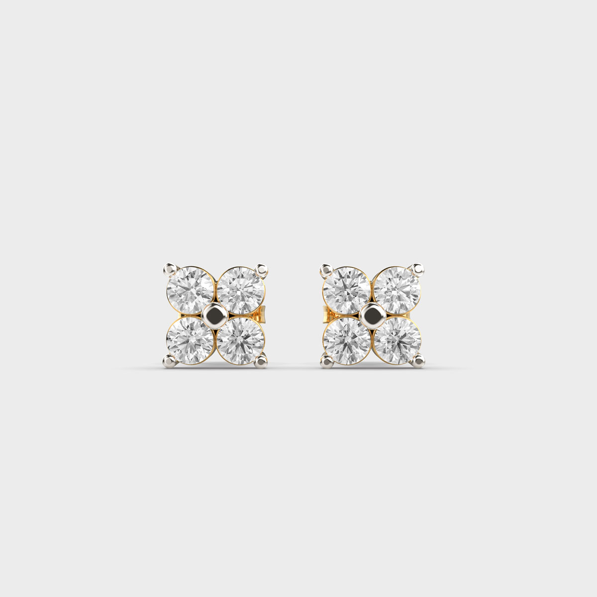 Petite Coraline Flower Diamond Studs
