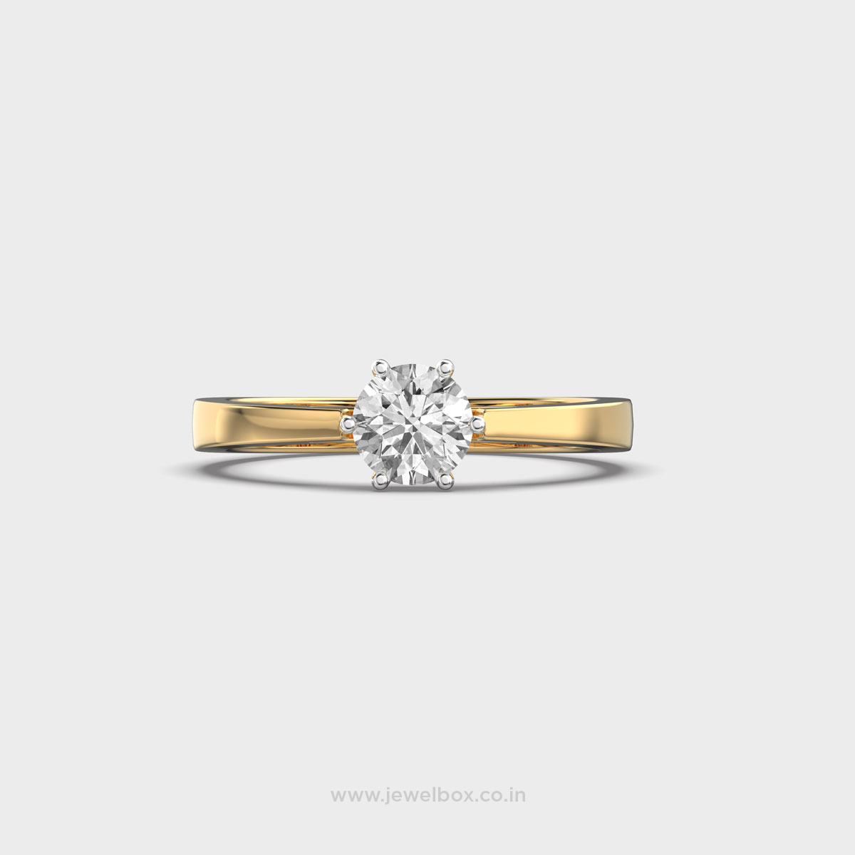 Muse Solitaire Diamond Band Ring