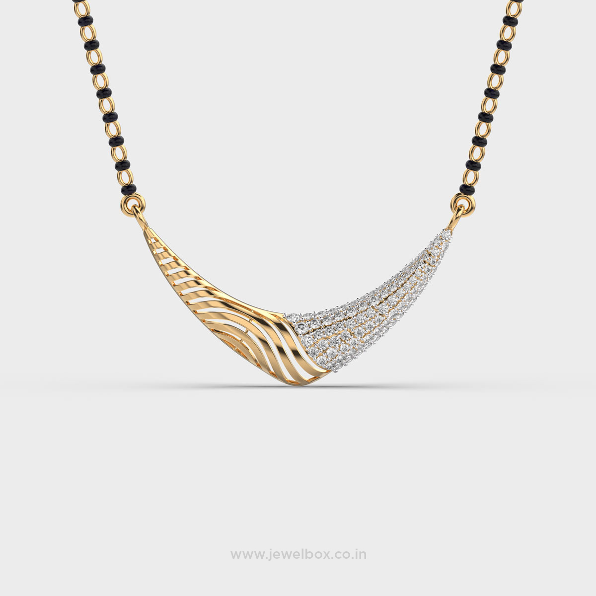 Half Luna Love Diamond Mangalsutra