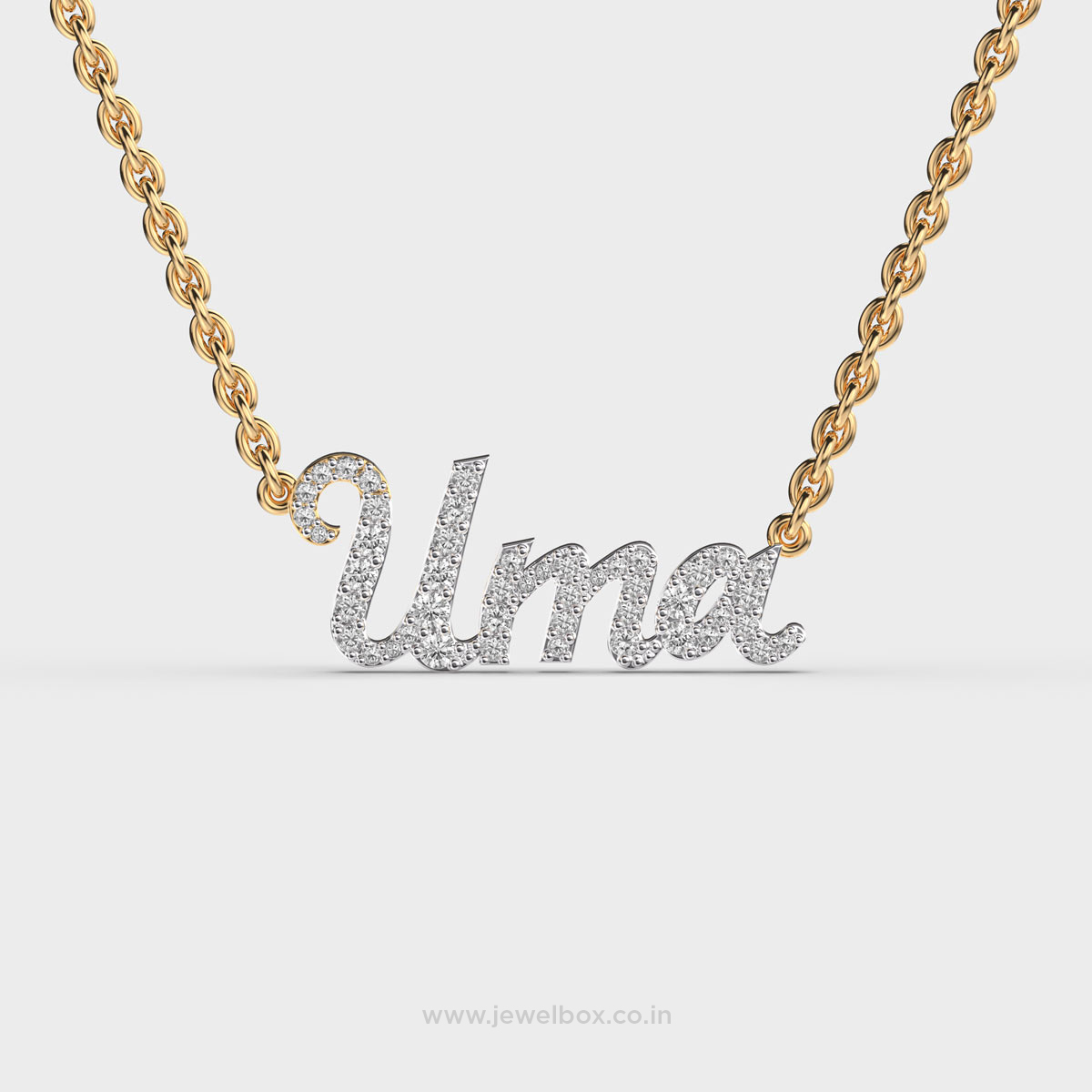 Uma Name Diamond Encrusted Pendant