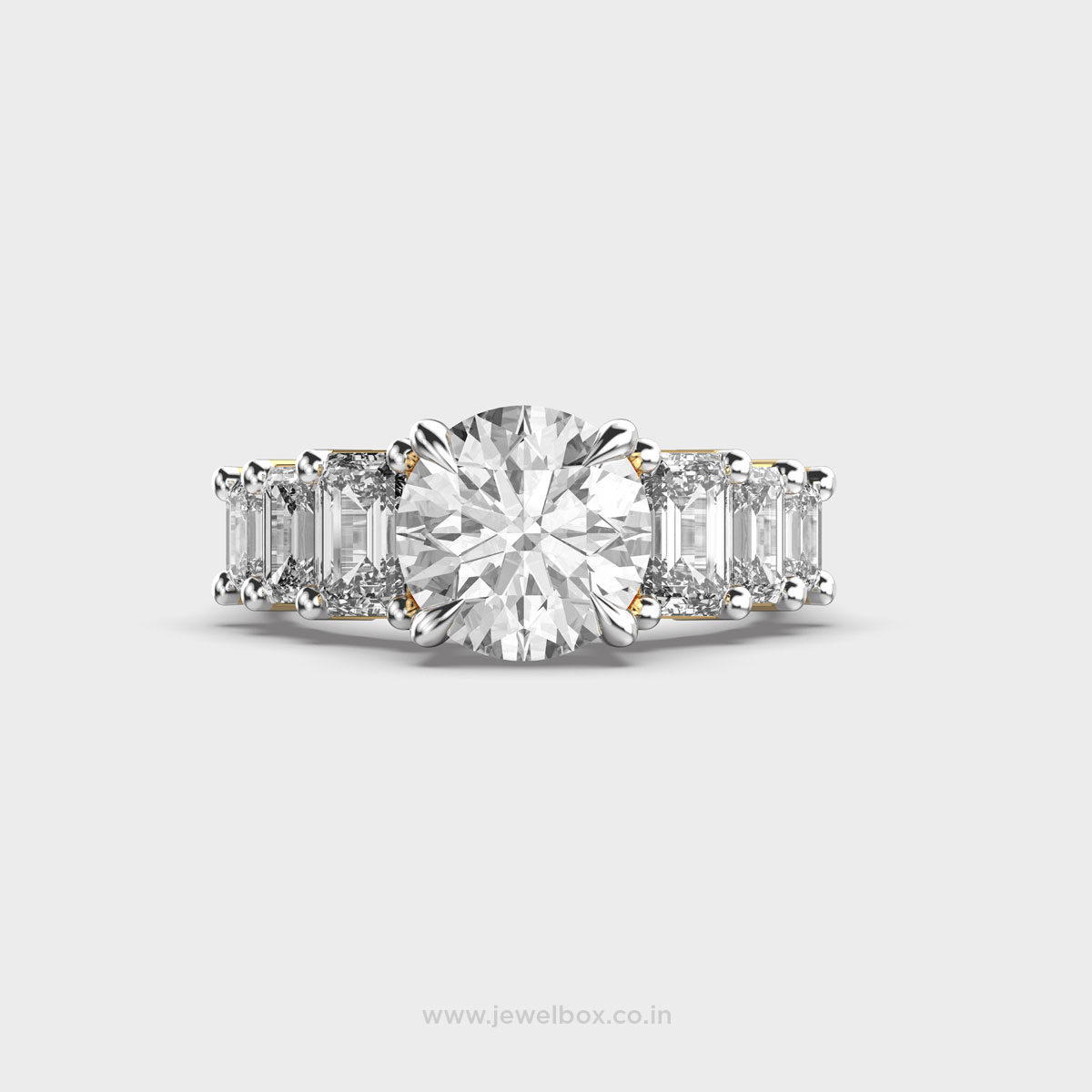 Gleaming Royal Baguette Diamond Ring