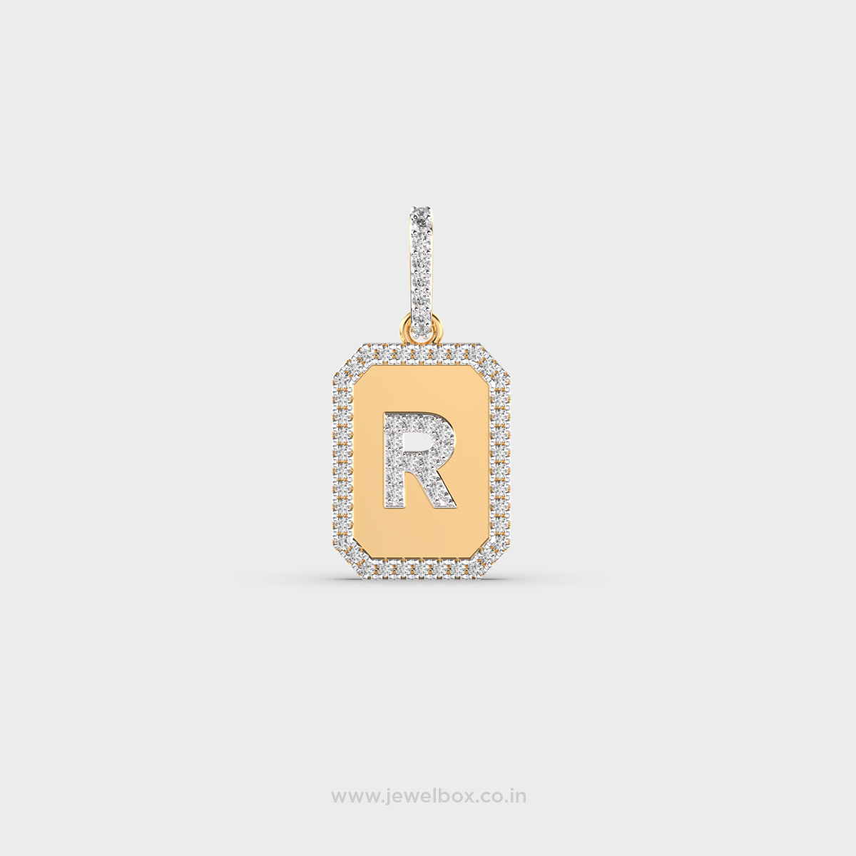 Initial Frame Diamond-encrusted pendant