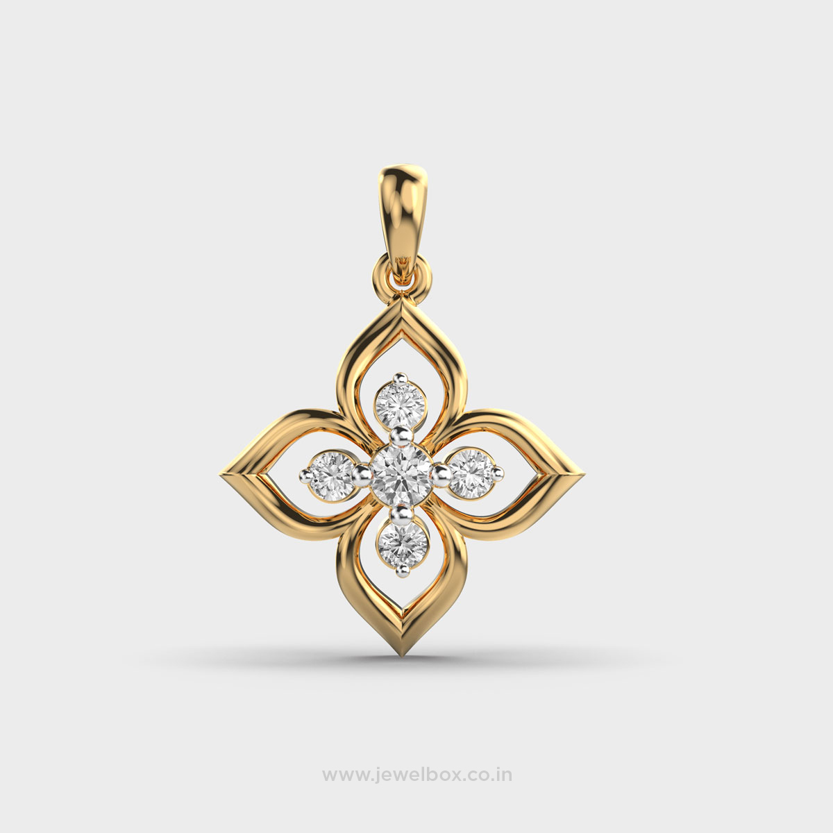 Camilia Bloom Diamond Pendant Without Chain