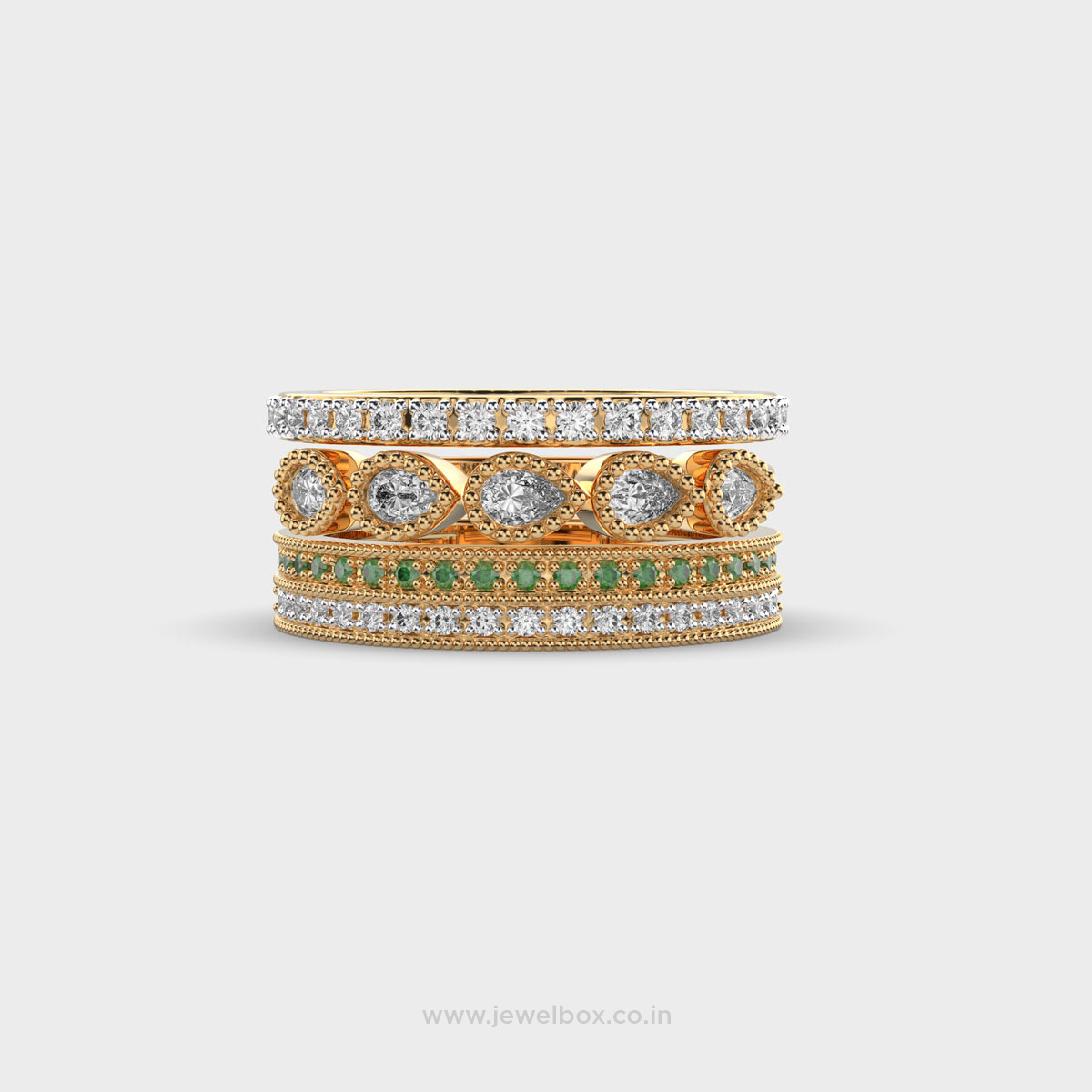Velvette Fleur Cocktail Diamond Band Ring