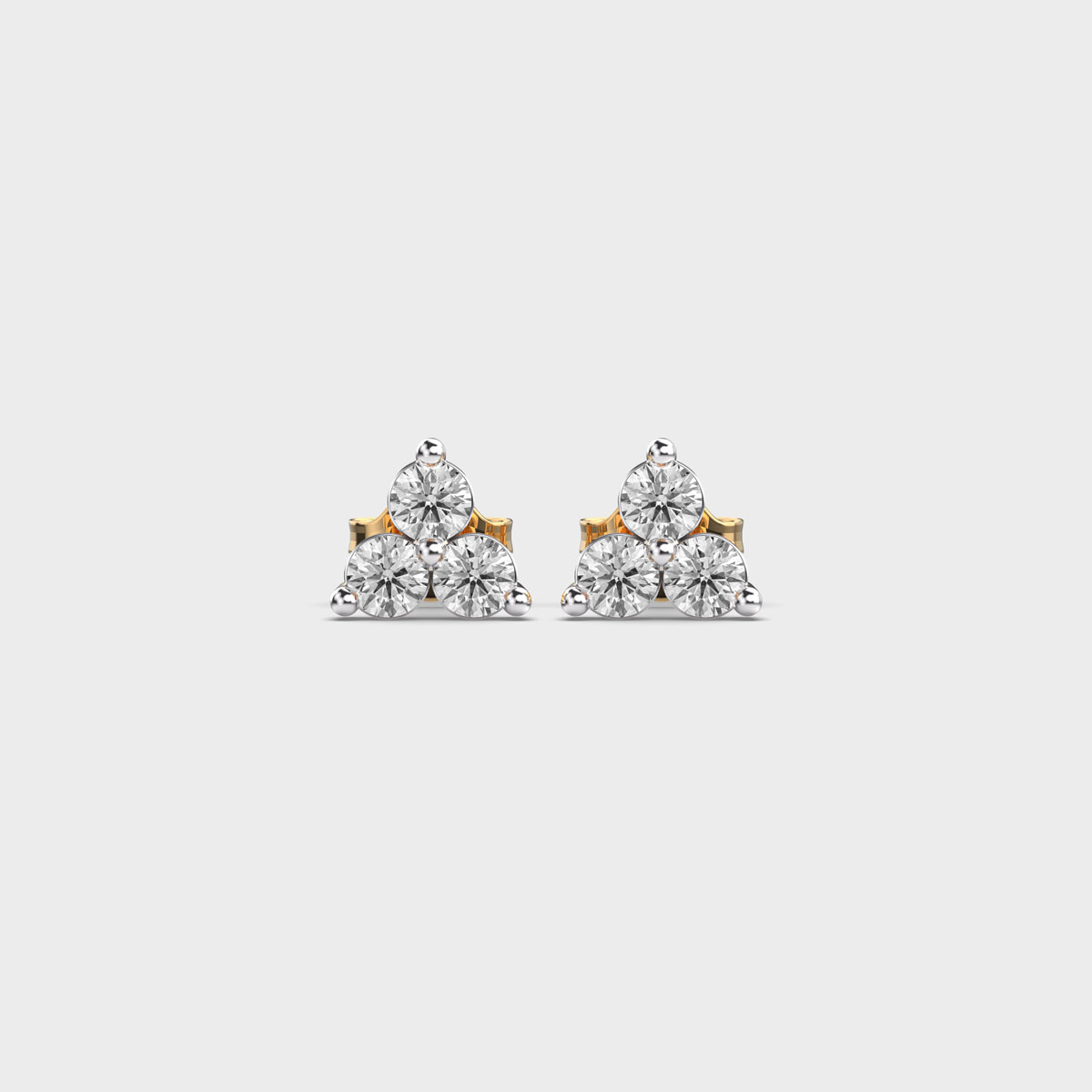 Three Musketeers Diamond Stud Earrings
