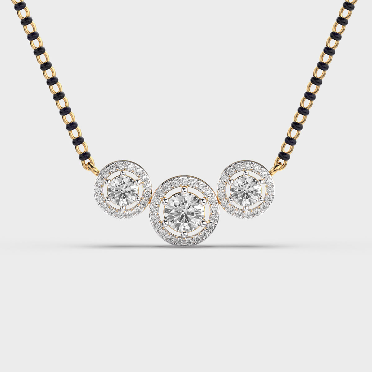 Trinity Bond Mangalsutra Diamond Pendant without Chain