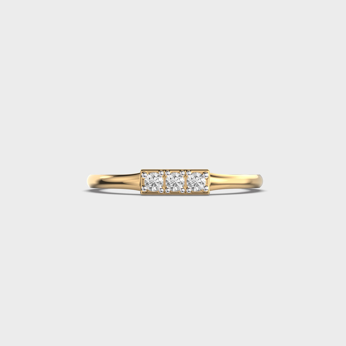 Triple Diamond Encrusted Band Ring
