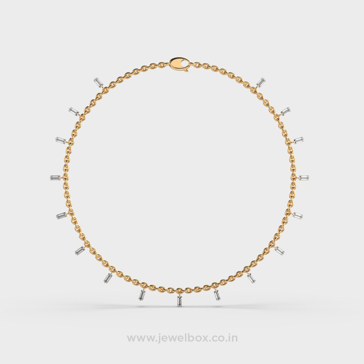 Golded Thread Diamond Necklace
