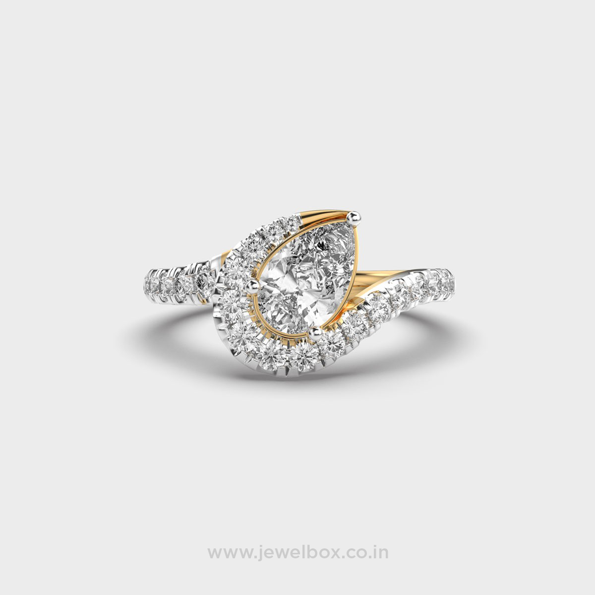 Sun-kissed Pear Diamond Ring