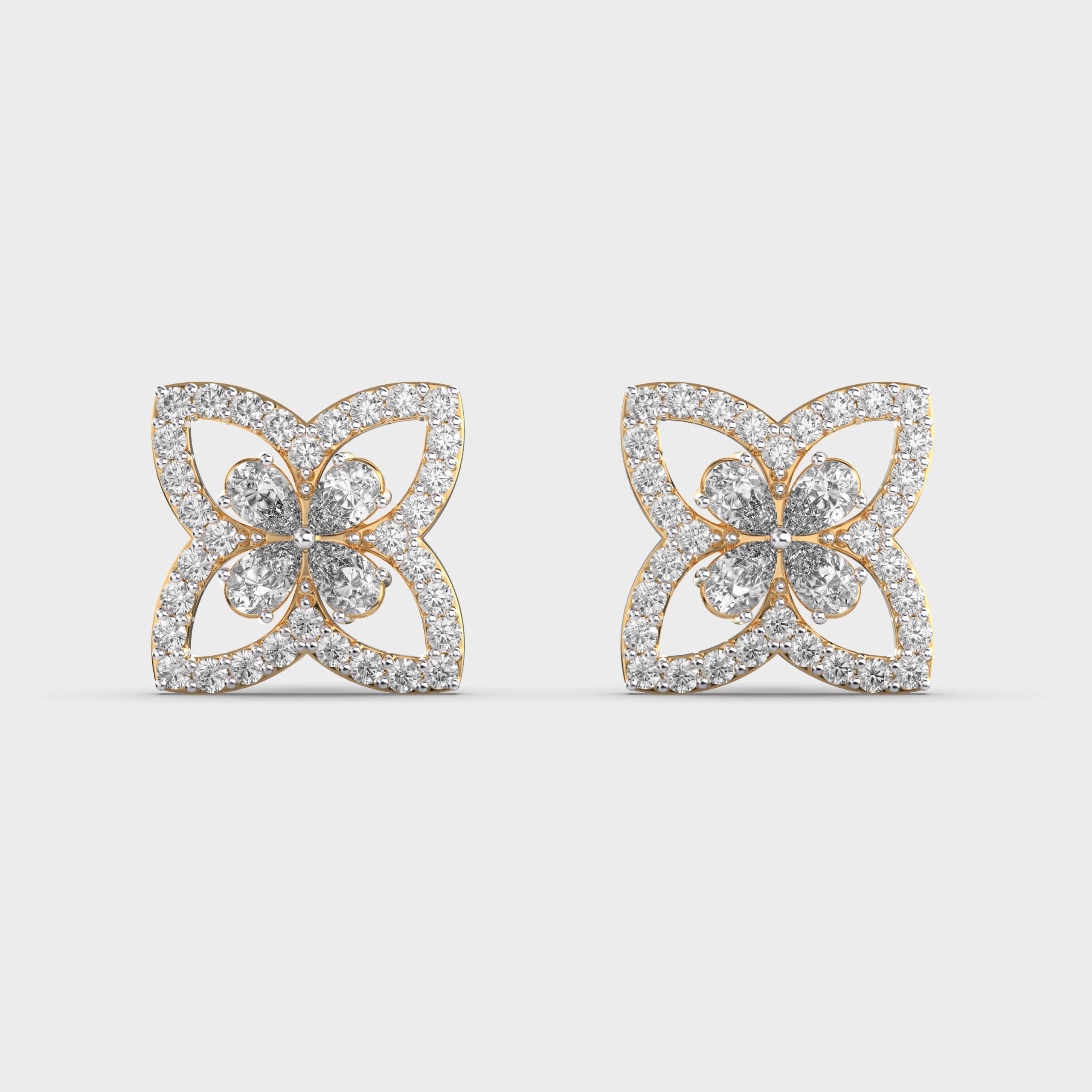 Florentine Diamond Studs