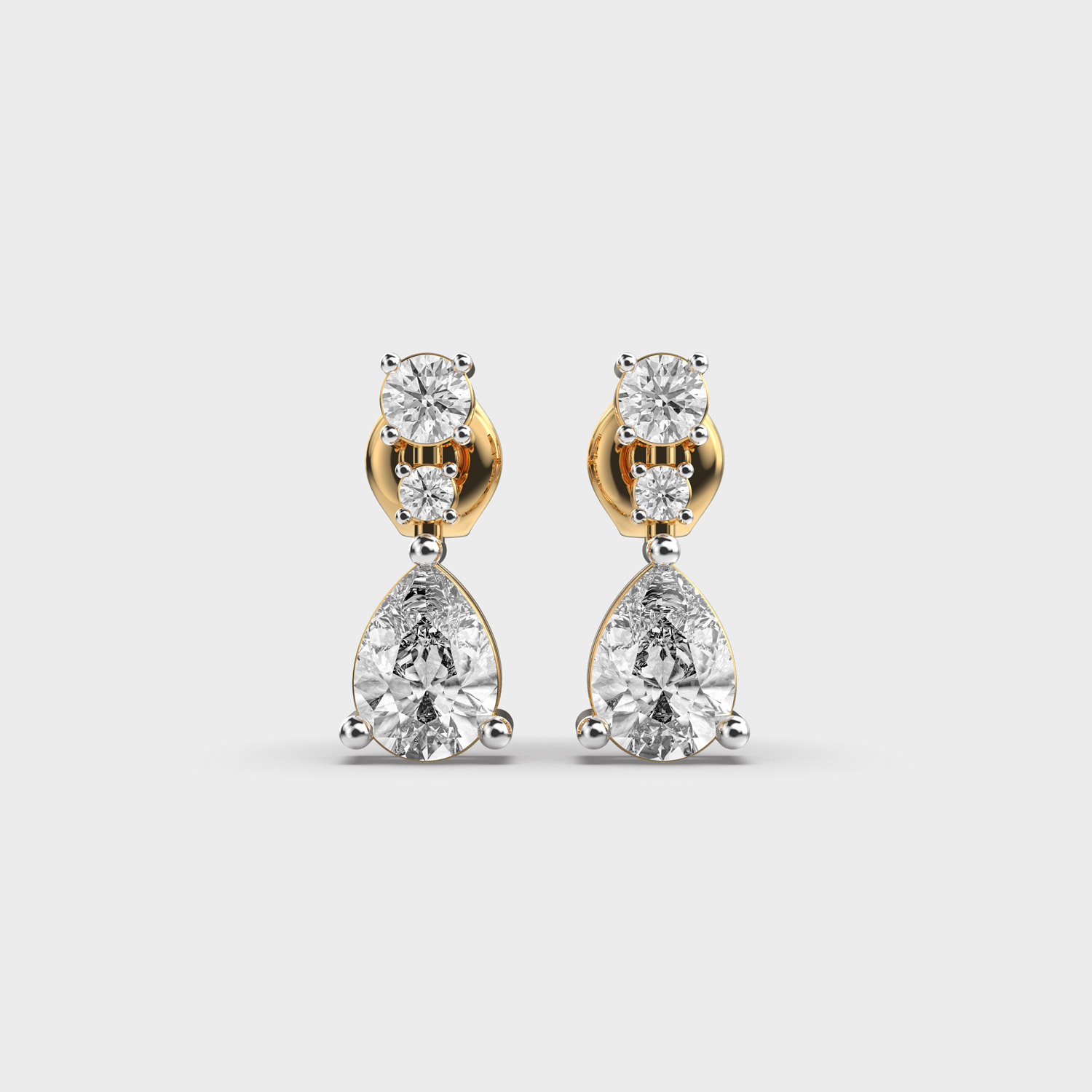 Inverted Tulip Diamond Earrings