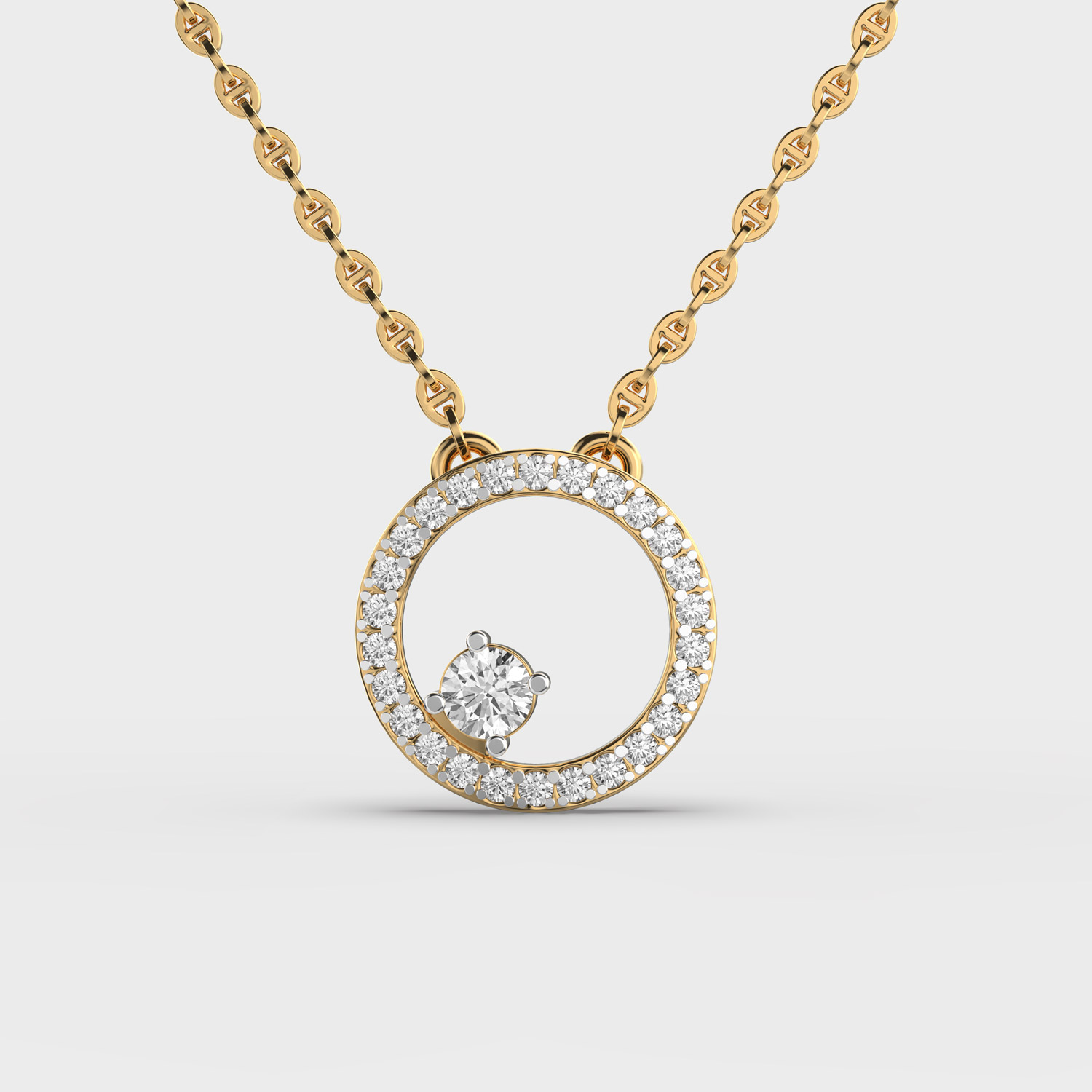 Lustre Loop Diamond Pendant (Without Chain)