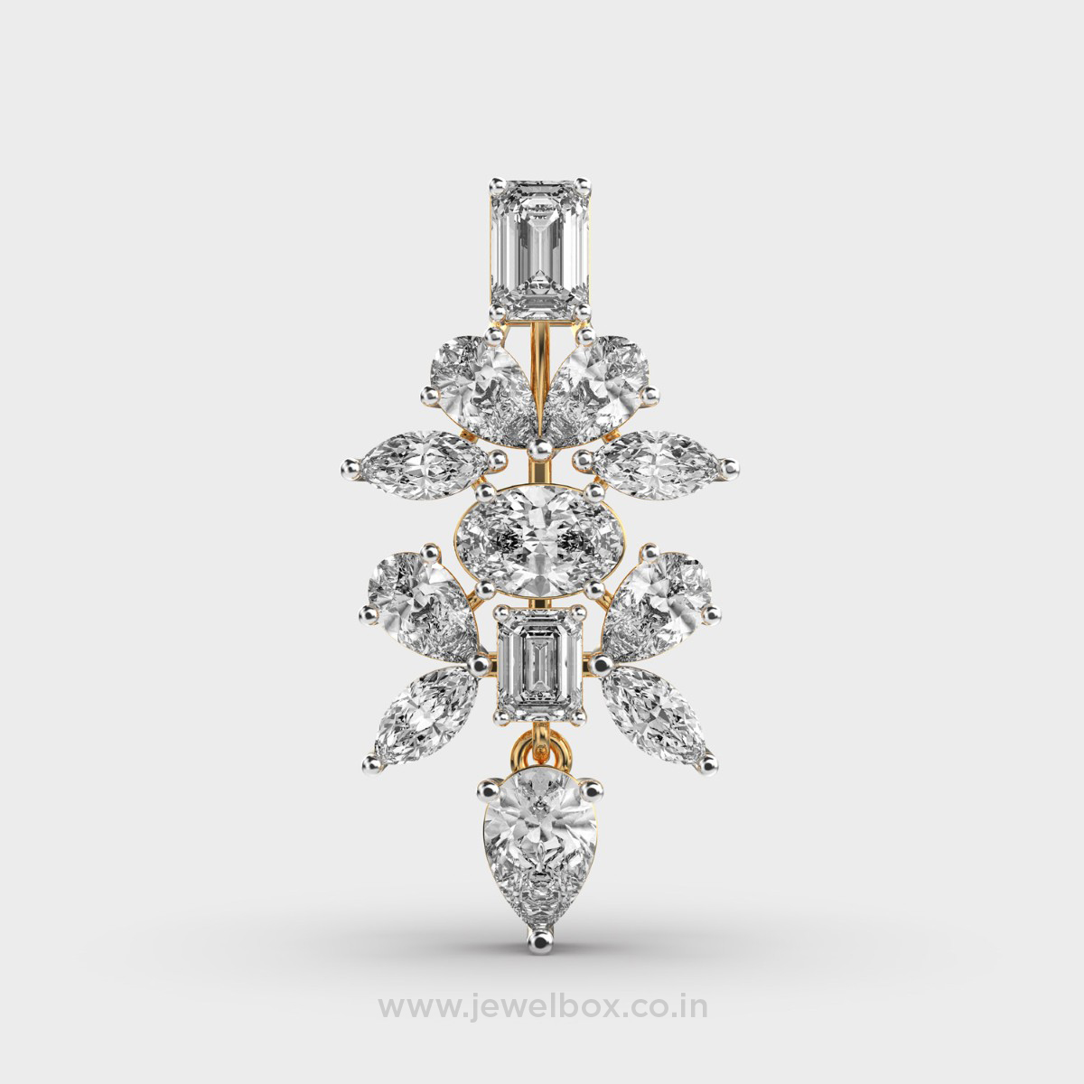 Crystella Snowflake Diamond Pendant Without Chain