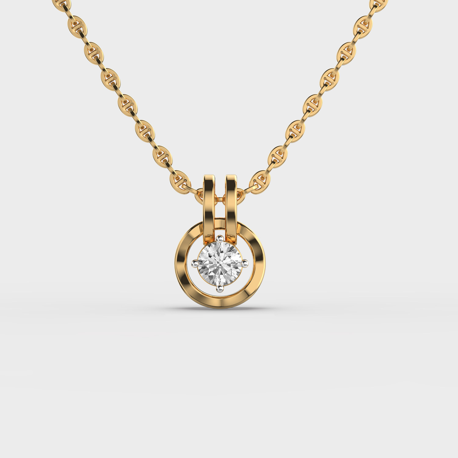 Celestia Core Diamond Pendant With Chain
