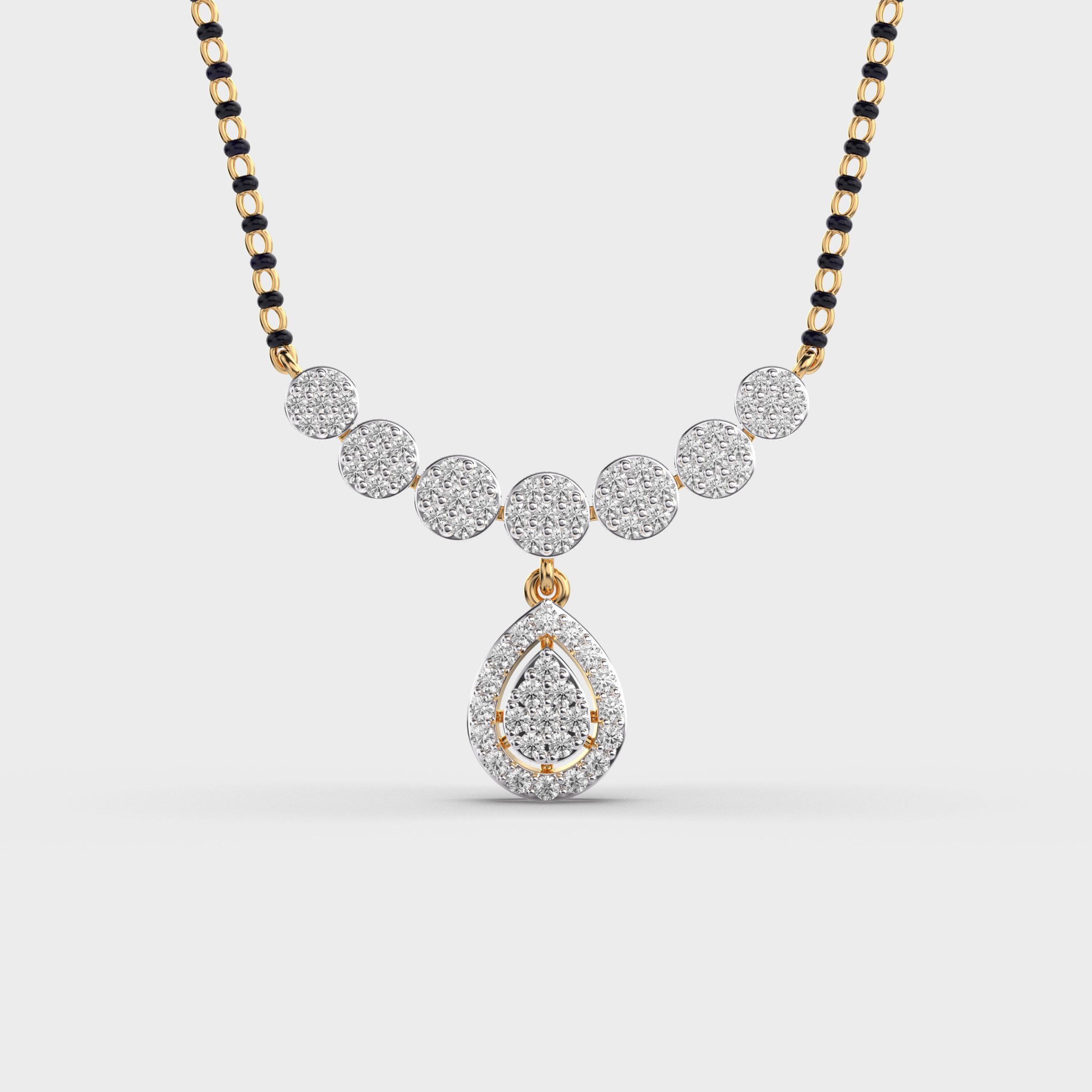 Graceful Drop Mangalsutra Pendant With Chain