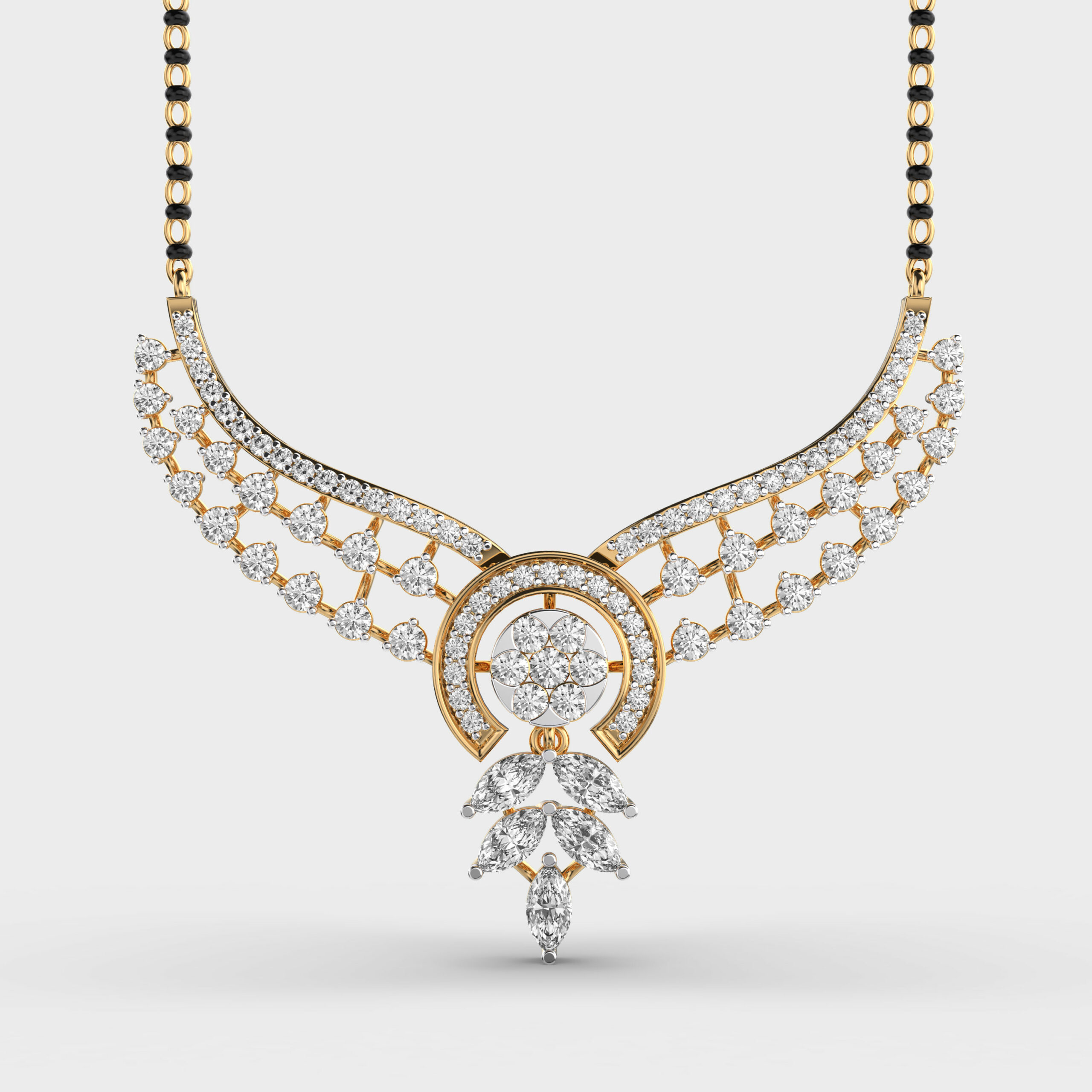Marital Bliss Diamond Mangalsutra (With Chain)