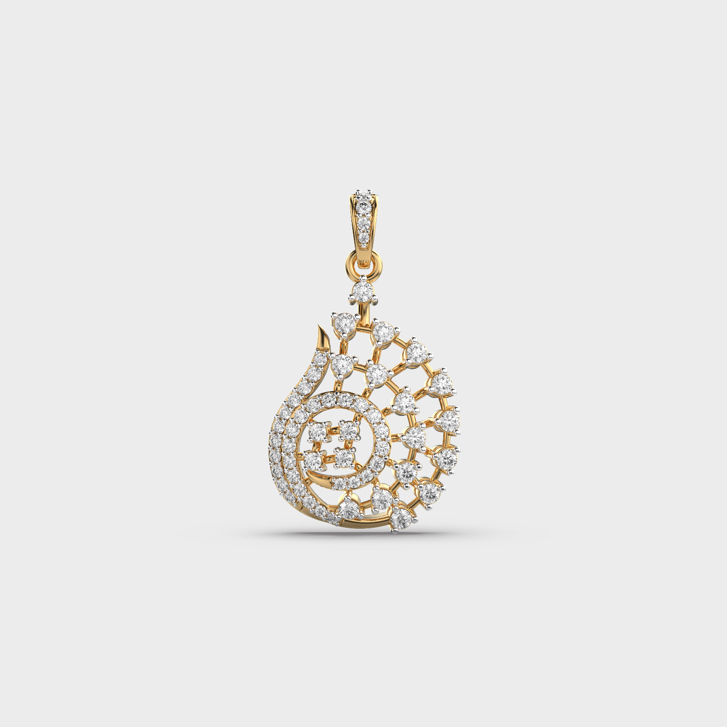 Twiluna Swirl Diamond Pendant