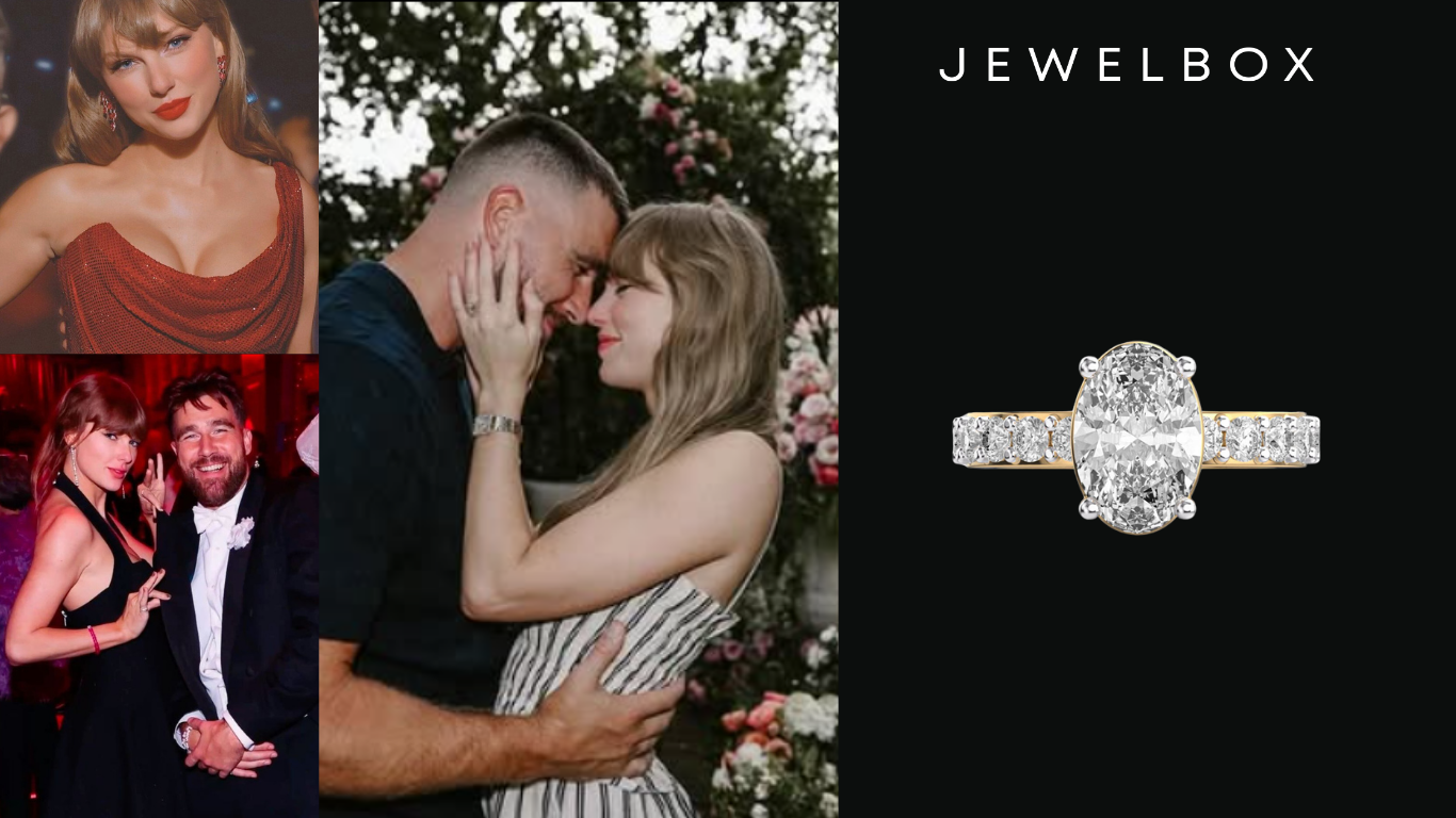 Taylor Swift's Love For Oval Solitaires: Ovelle Curve Diamond-Encrusted Ring