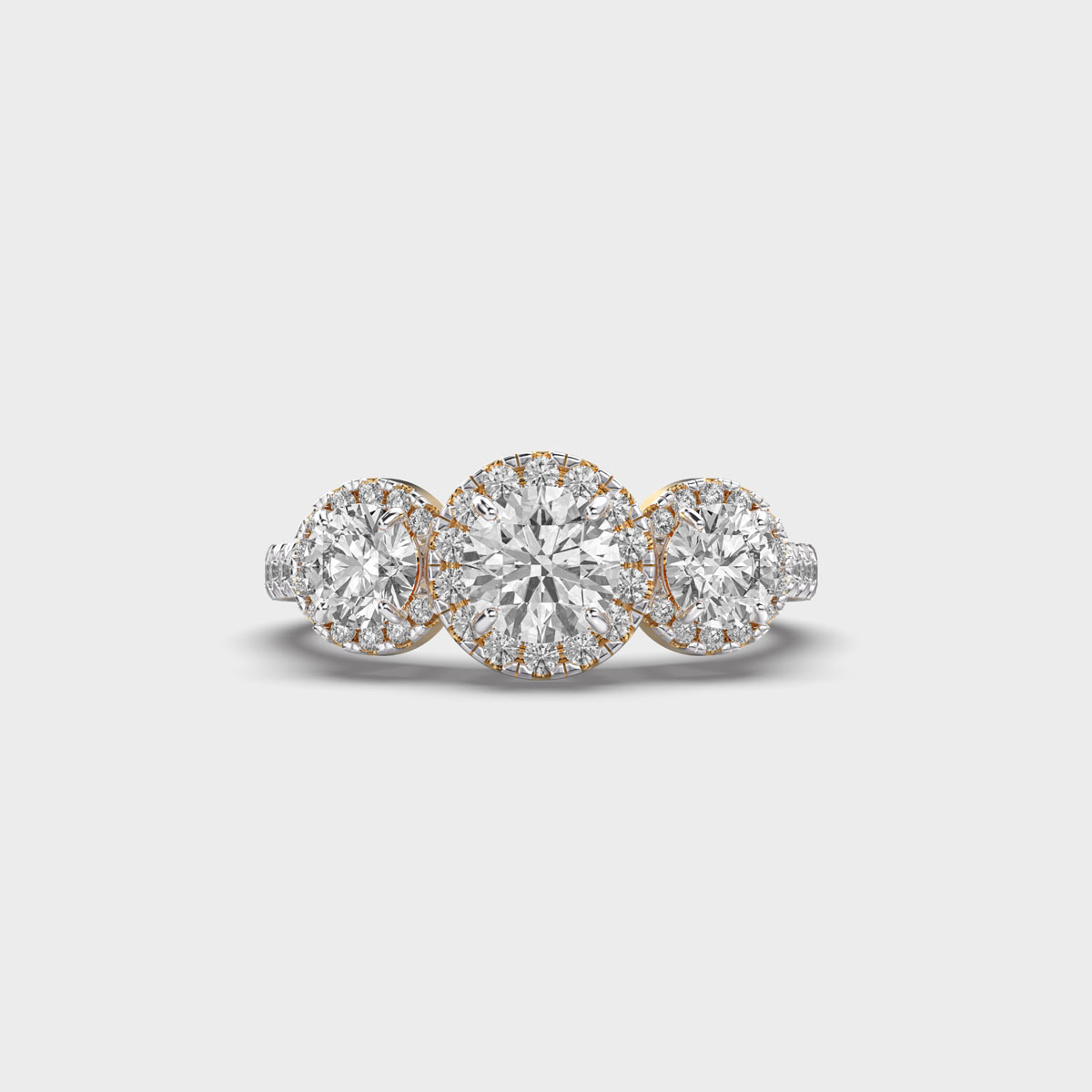 Triple Solitaire Diamond Ring for Women
