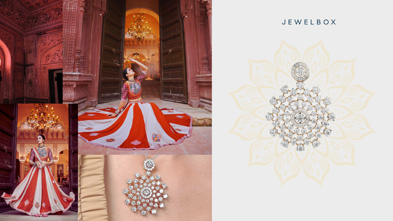 Royal and Regal Navaratri Jewellery Pick: Sparkling Nebula Diamond Pendant without Chain