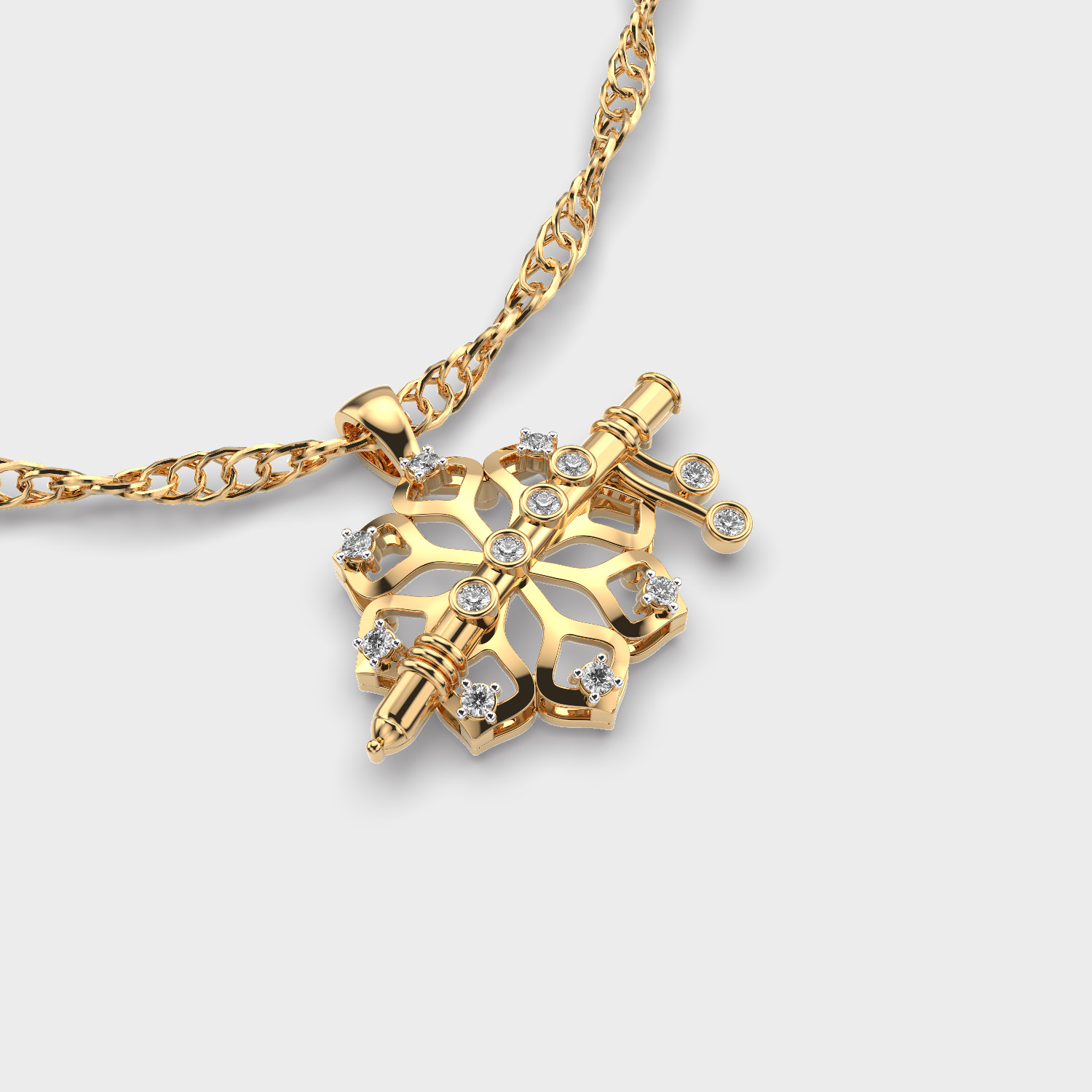 Floral Flute Pendant for Dear Krishna