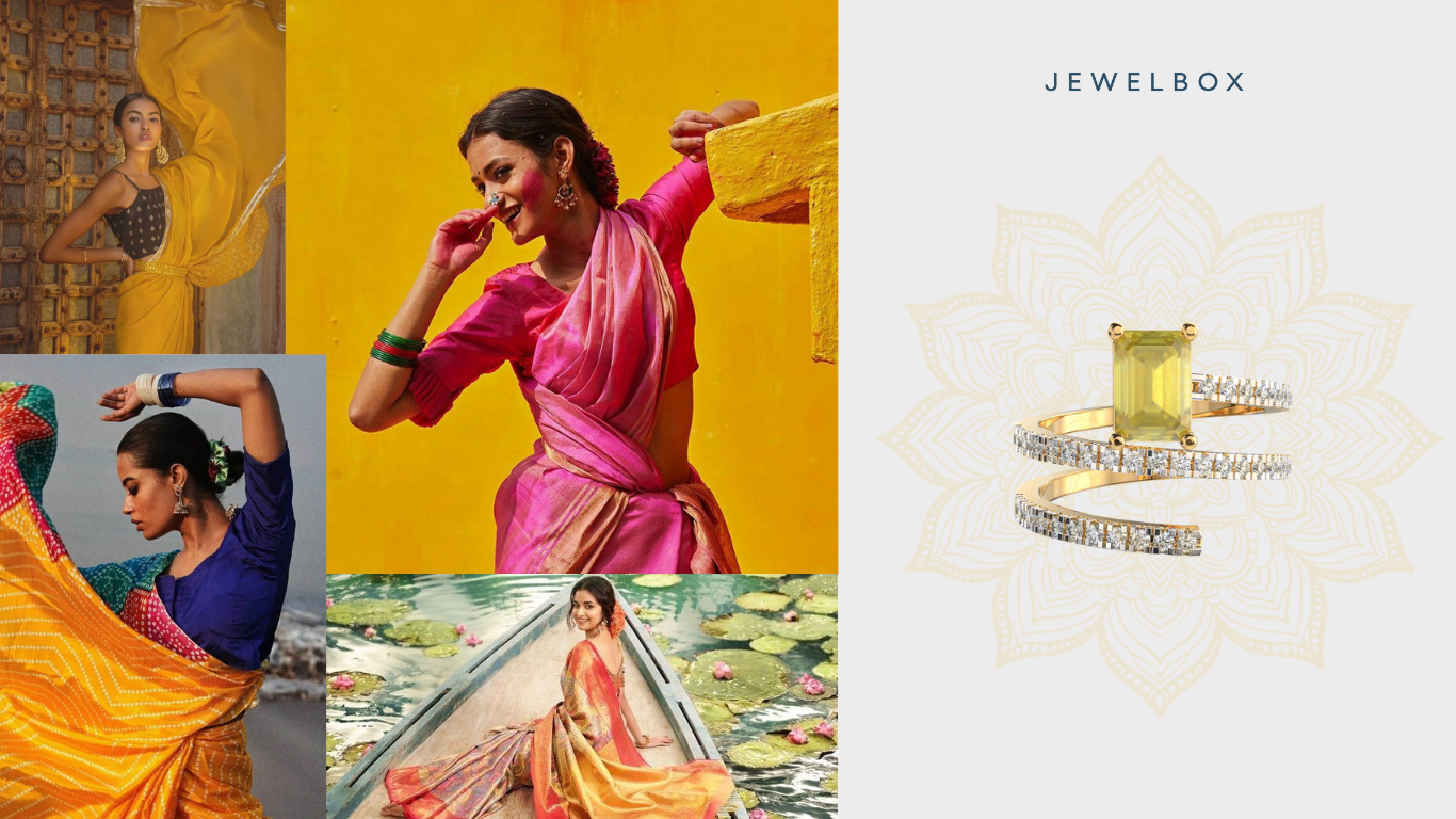 Bollywood Navratri Jewellery with Coloured Stones by Jewelbox