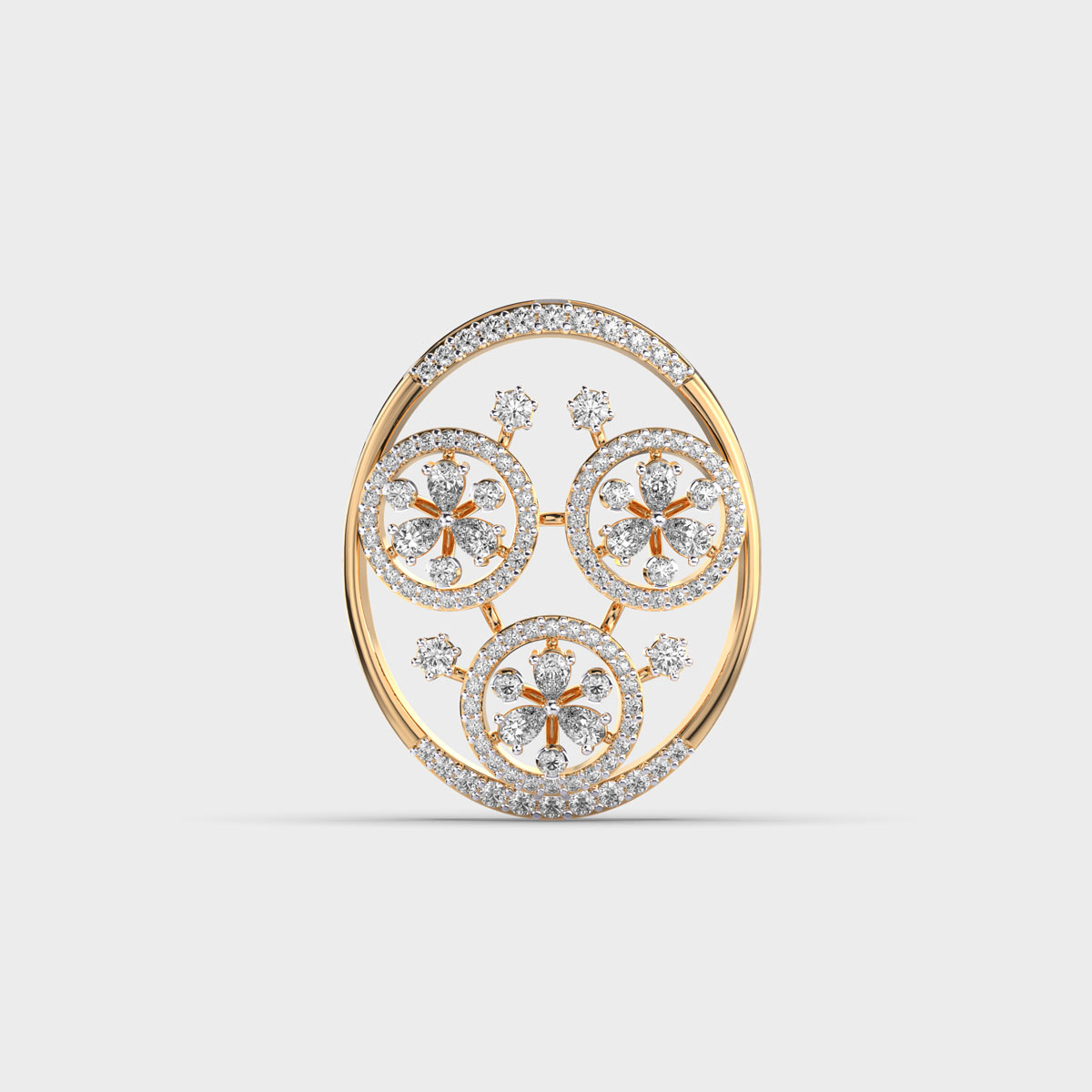 Wheel of Fate Diamond Pendant without Chain