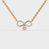 Infinity Pendant Diamond Drop with Chain