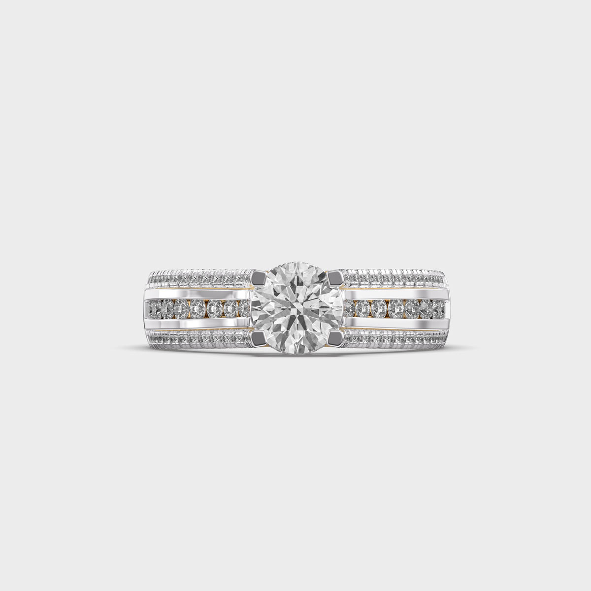 Desire Solitaire Diamond Clustered Ring