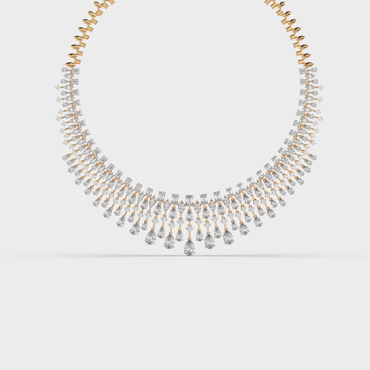 Stellar Glam Diamond Clustered Necklace