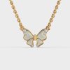 Butterfly Enamel Diamond Necklace