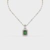 Regal Maharani Green Stone Diamond Necklace