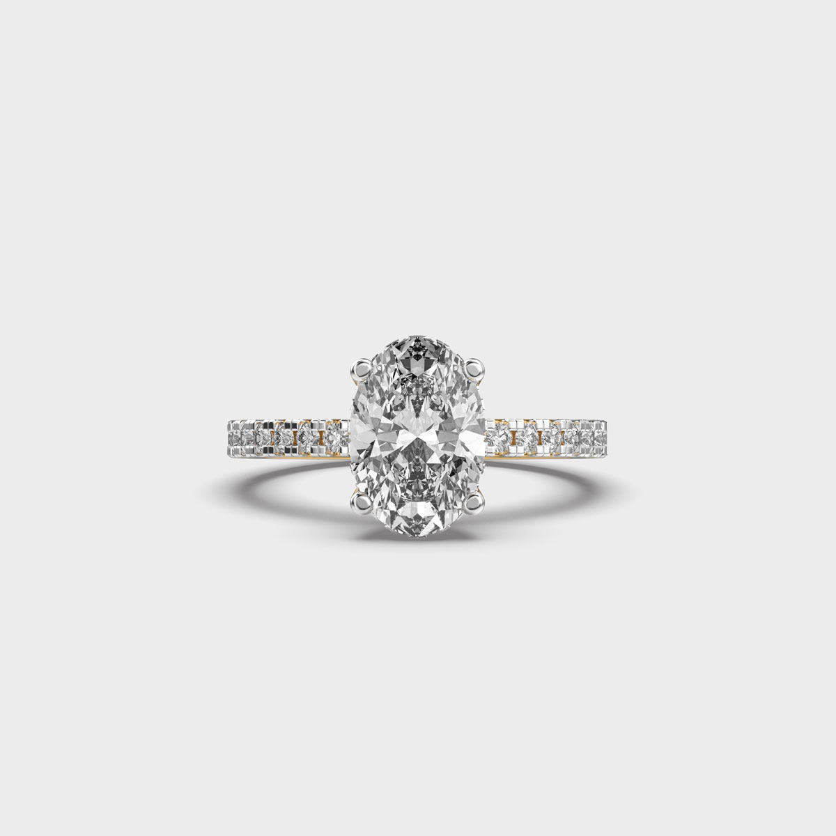 Ethereal Oval Diamond Solitaire Ring