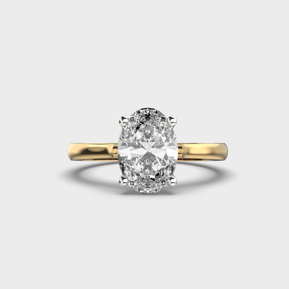 Sovereign Oval Diamond Solitaire Ring