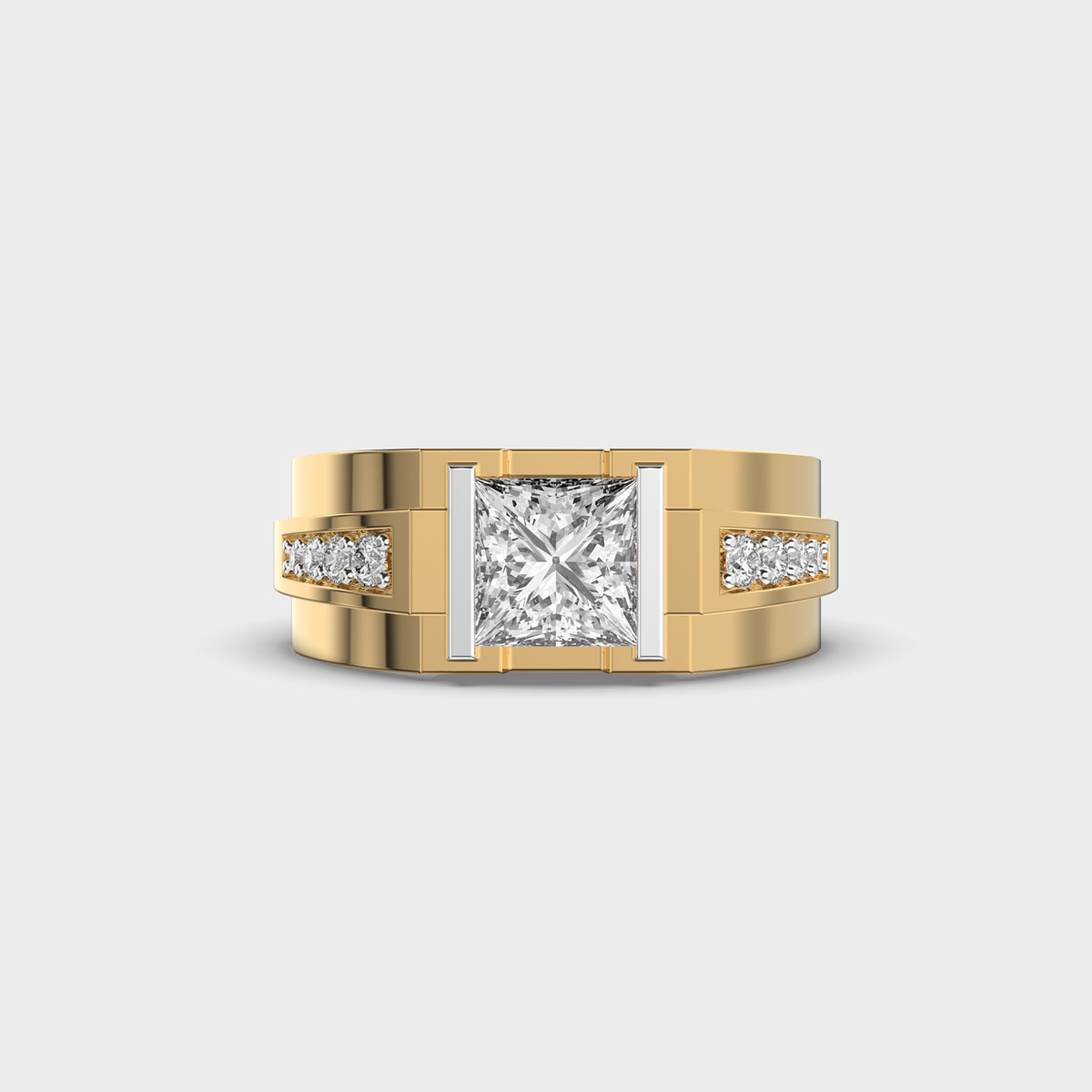 Imperial Square Diamond Ring for Men