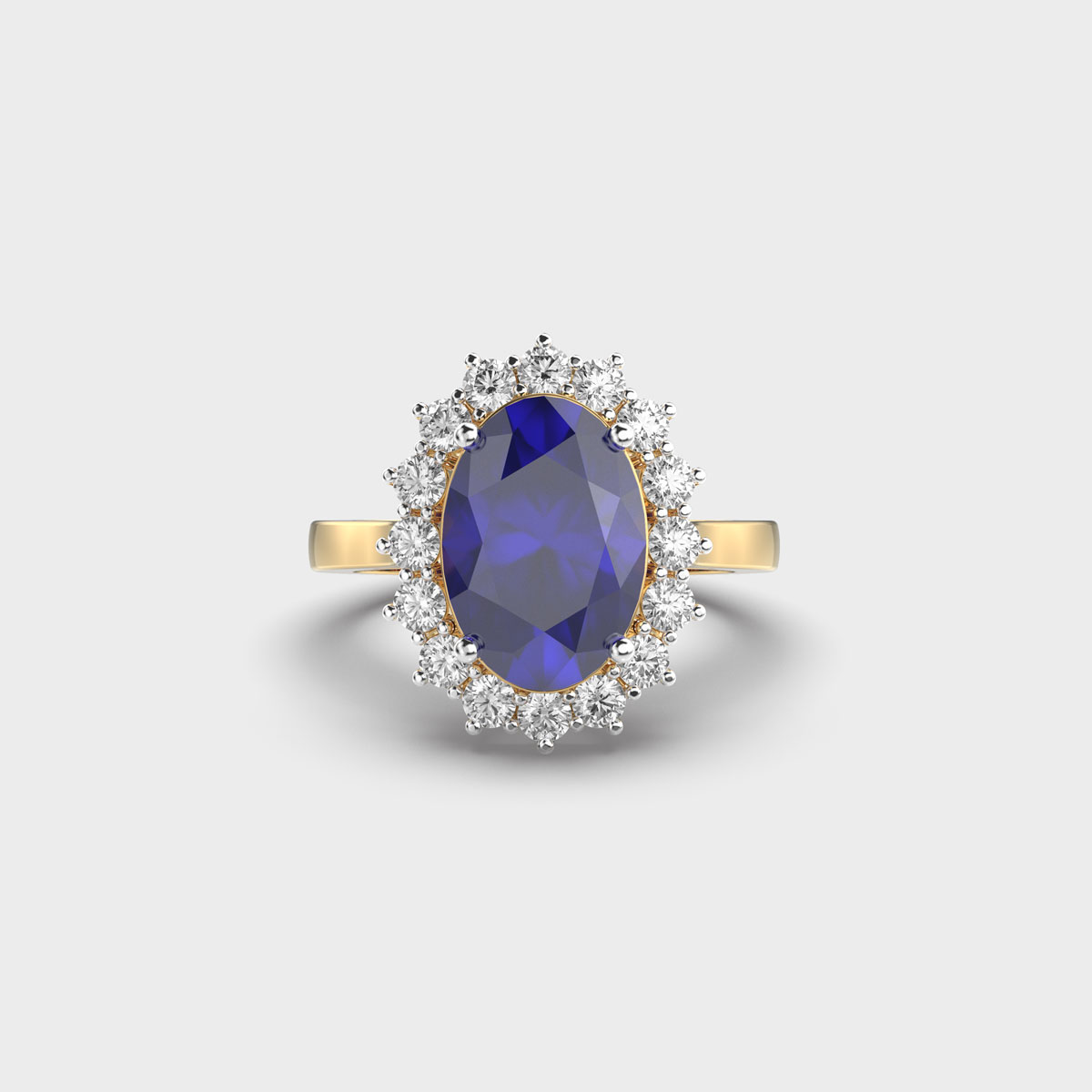 Princess of Wales Blue Stone Diamond Ring