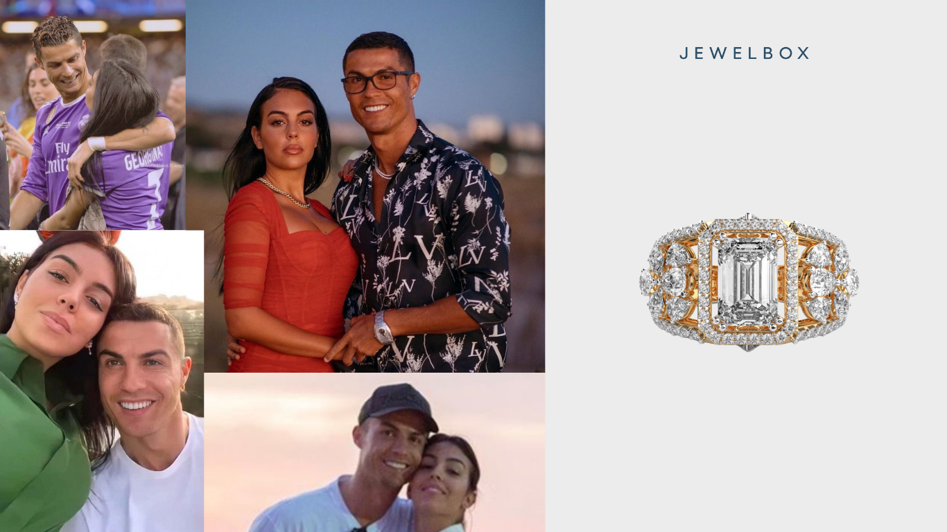 5 Show-Stopping Solitaire Engagement Rings Inspired by Cristiano Ronaldo & Georgina’s Love Story 7 Vintage La Amira Emerald Cut Diamond Ring