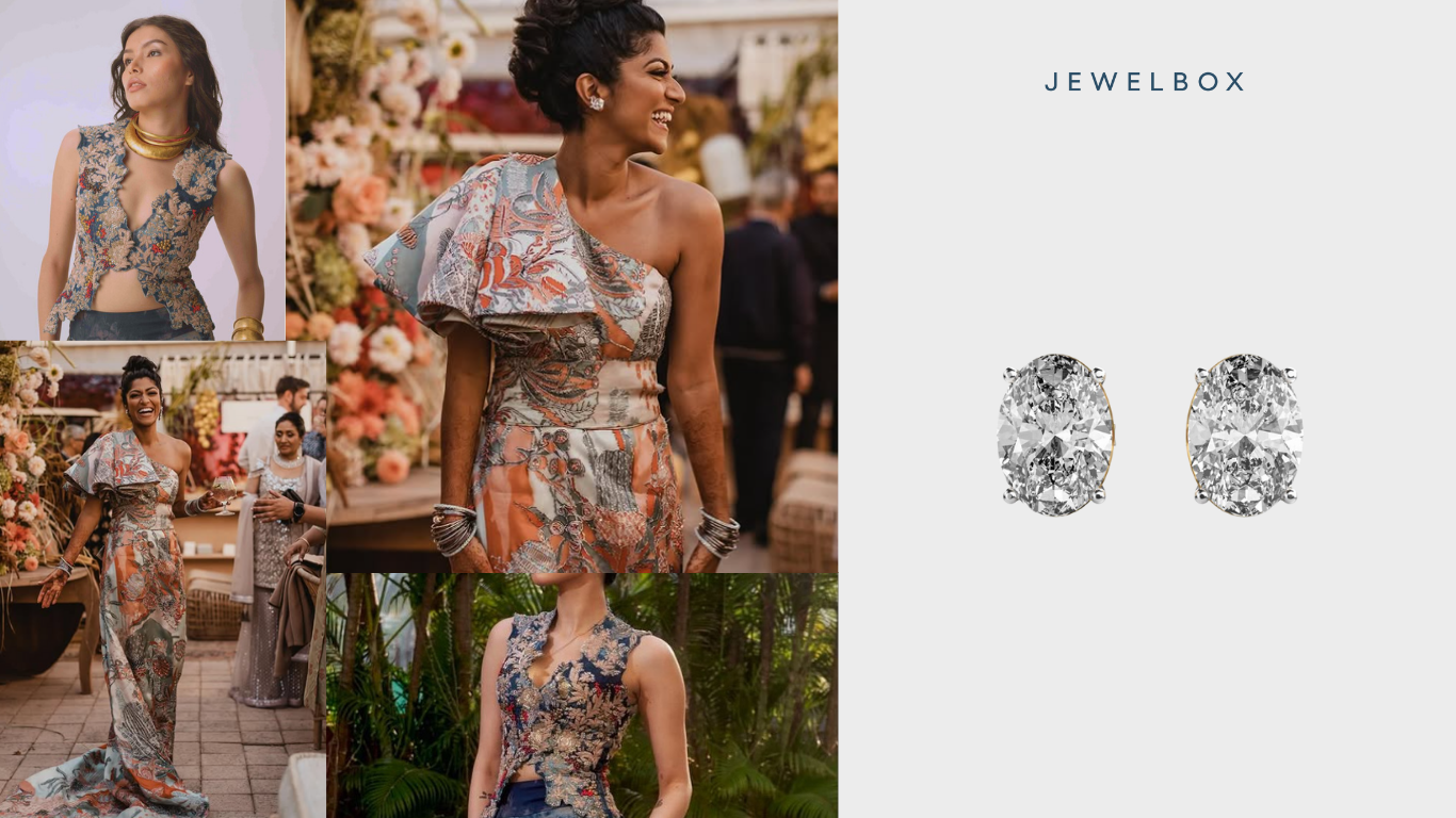 From Puja To Party: Seasons Best 4 Versatile Earrings For The Festival 7 Versatile Earrings to Shine Bright From Puja Mornings to Party Evenings: Refined Oval Solitaire Diamond Studs