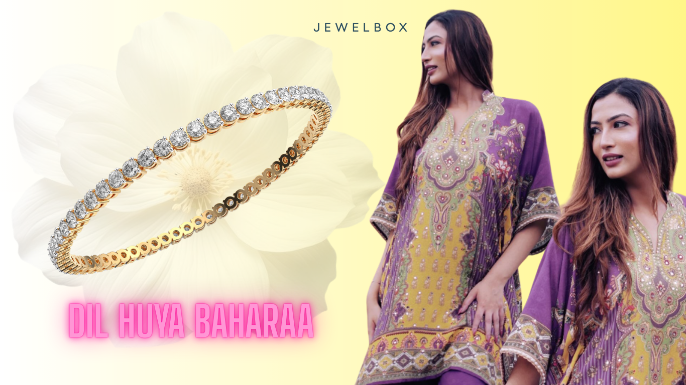 Best Durga Puja Lookbook with Top 5 Layered Necklaces & Stackable Bangles 7 Round In Orbit, But a Stellar Pick Among Stackable Bangles: Orbit Diamond Stack Bangle in the Durga Puja Lookbook