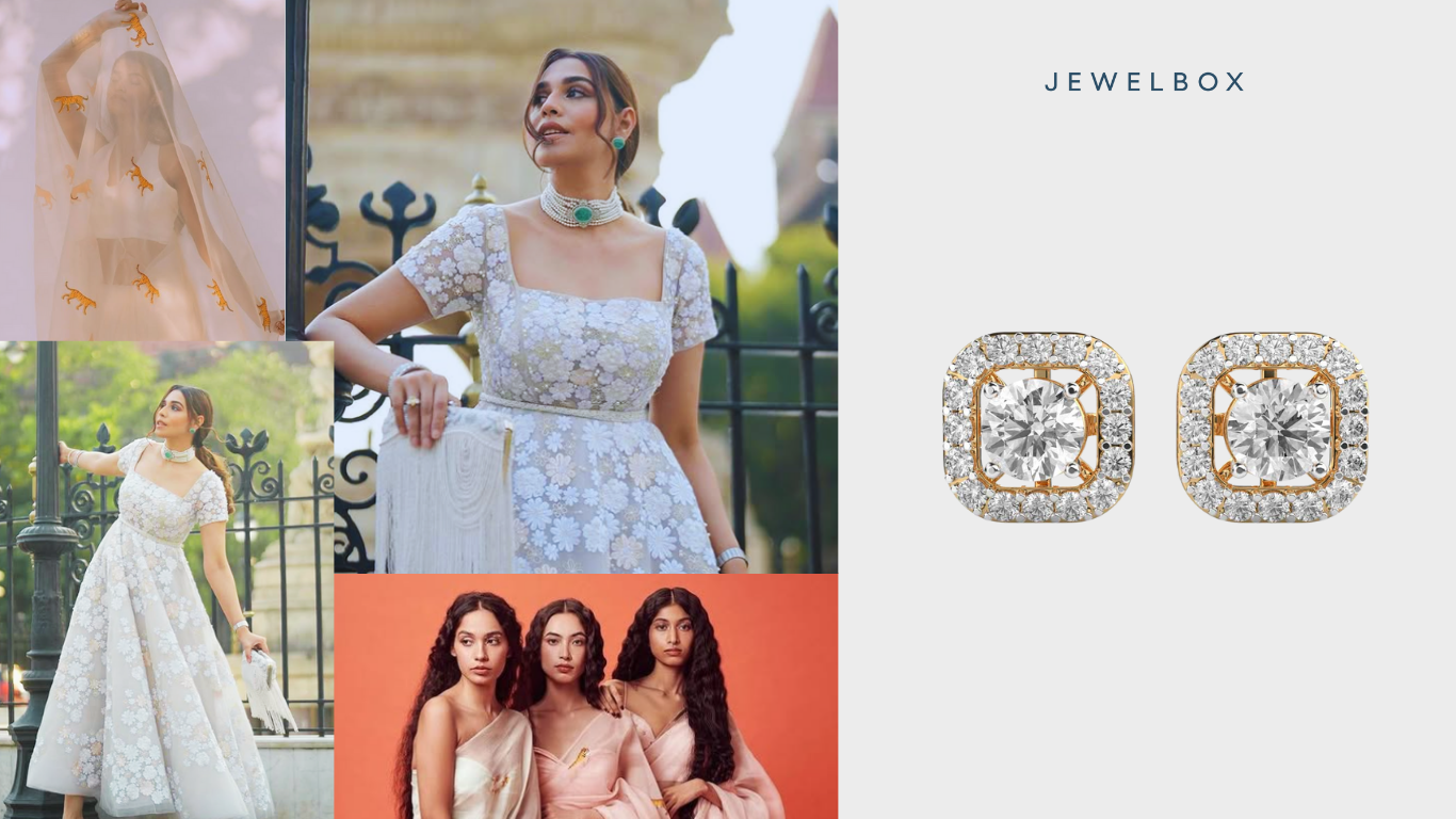 From Puja To Party: Seasons Best 4 Versatile Earrings For The Festival 8 Sophistication in Versatile Earrings All Together: Solitaire In Cushion Diamond Earrings