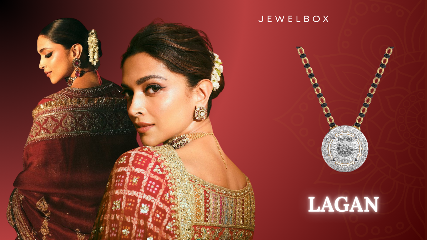 Top 4 Beautiful Karwa Chauth Jewellery Picks for your Beloved Wife 8 Glamorous Karwachauth Gift: Brilliant Padma Cut Diamond Halo Mangalsutra Pendant with Chain