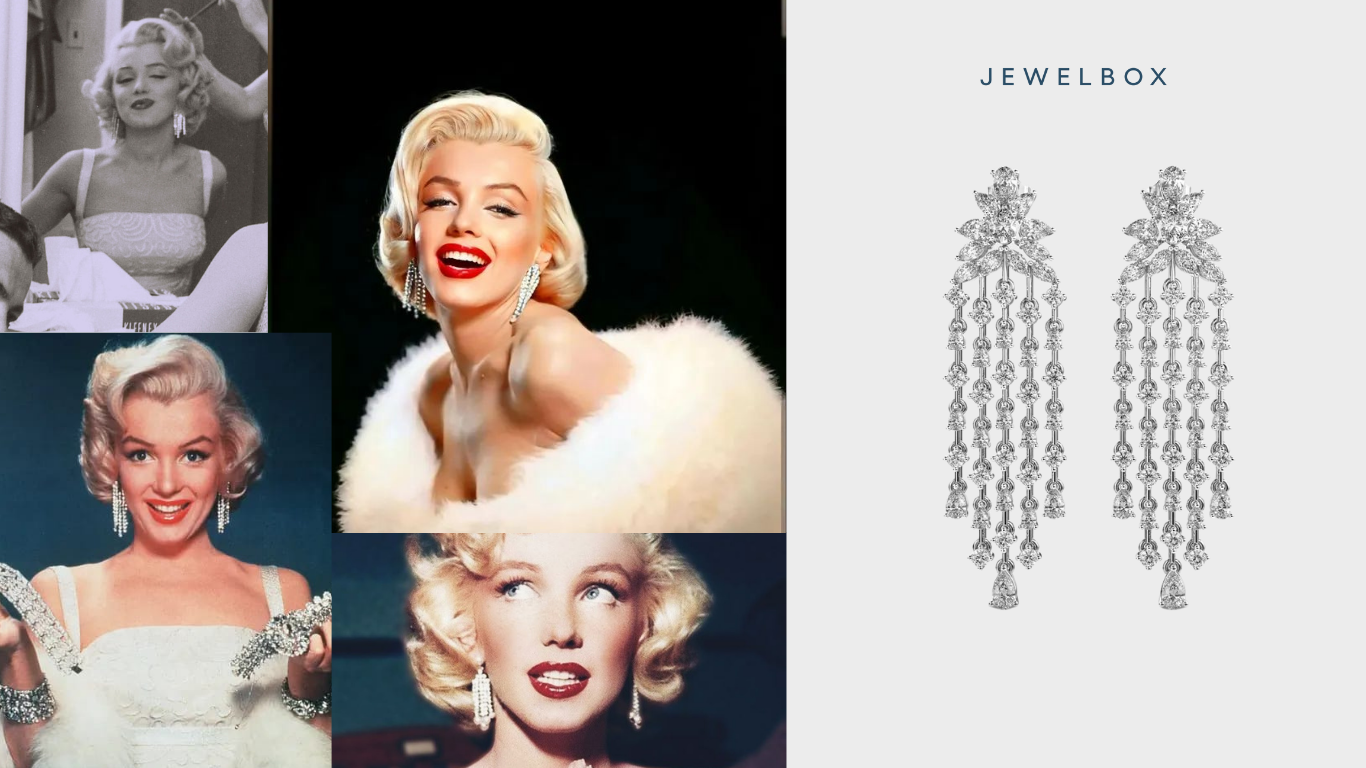 Wonder Vines Diamond Danglers: Inspired by the Iconic Blonde, Marilyn Monroe 