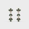 Diamond Drops Green Stone Grace Earrings