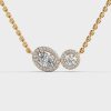 Duo Diamond Quad Pendant with Chain