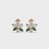 Glorious Green Stone Marquise Diamond Studs