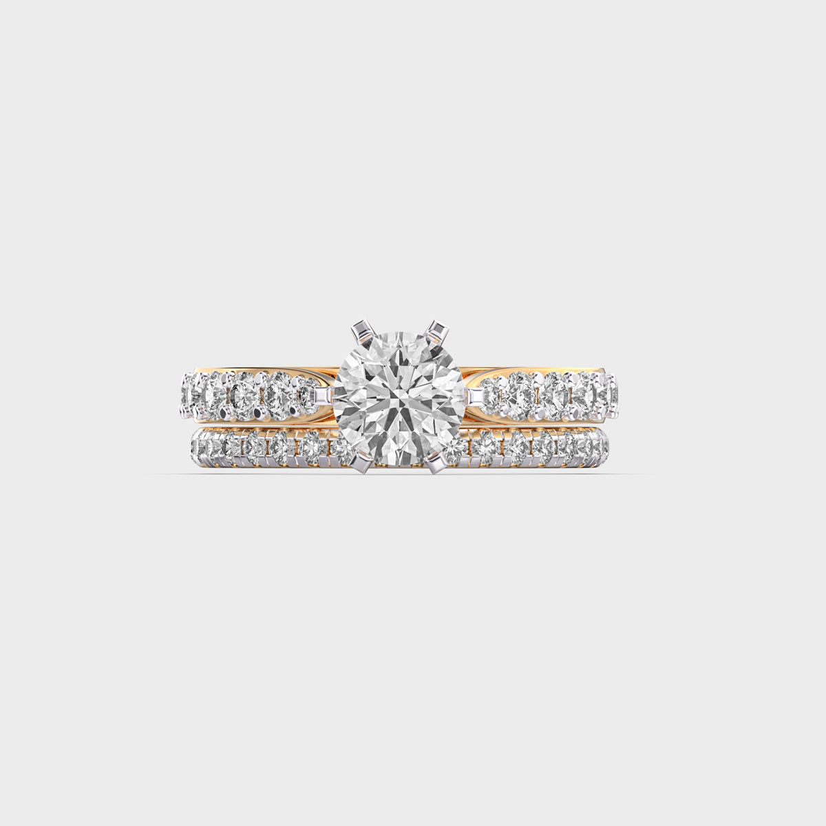 Ornate Glam Solitaire Diamond Ring